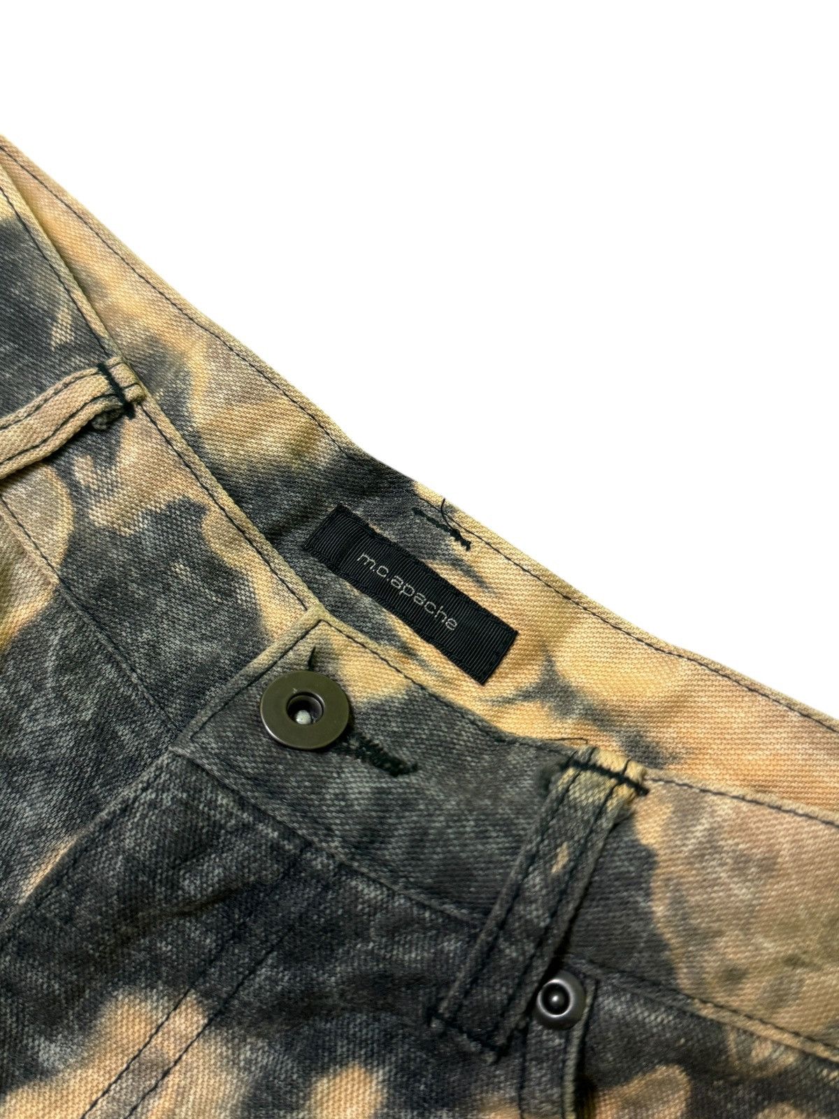 Issey Miyake Flare MCAPACHE Acid Wash Smoked Style Denim Jeans Size US 28 / EU 44 - 7 Thumbnail