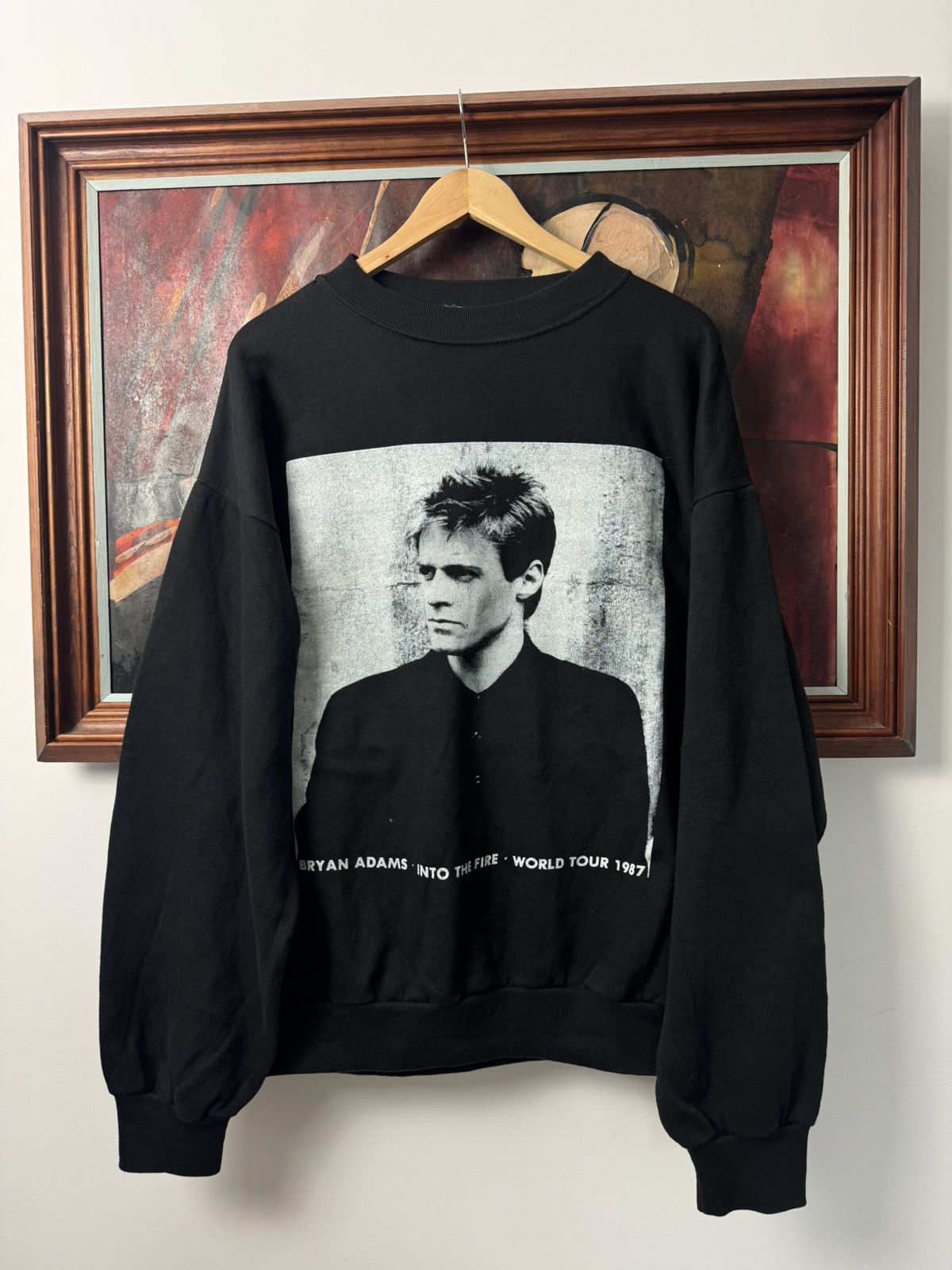 Band Tees Vintage Bryan Adams Into The Fire 80s Tour Crewneck Rare Size US L / EU 52-54 / 3 - 1 Thumbnail