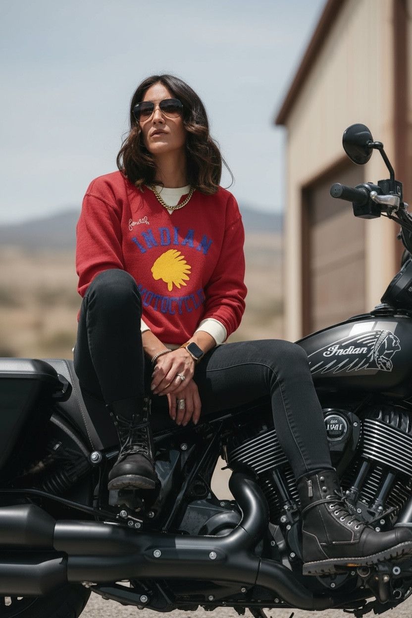 Indian Motorcycle Indian Motocycle Reverse Terry Sweatshirt InsideOut Crewneck Size US M / EU 48-50 / 2 - 1 Thumbnail