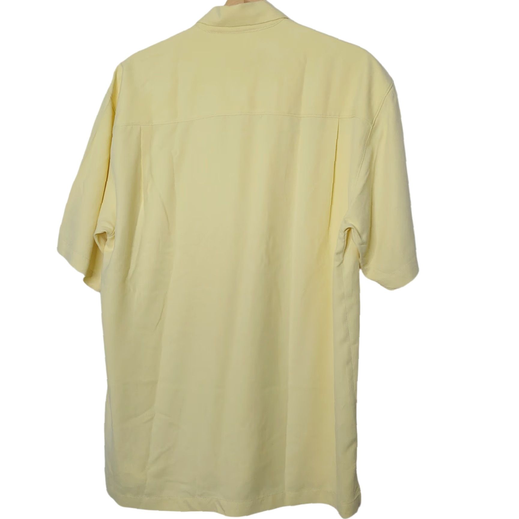 Tommy Bahama VINTAGE Tommy Bahama Shirt Button-Up Collared Silk Beach Yellow M Adult Medium Short Sleeve 48" Chest Bahamas Beach Cruise 90s Mens Size US M / EU 48-50 / 2 - 4 Thumbnail