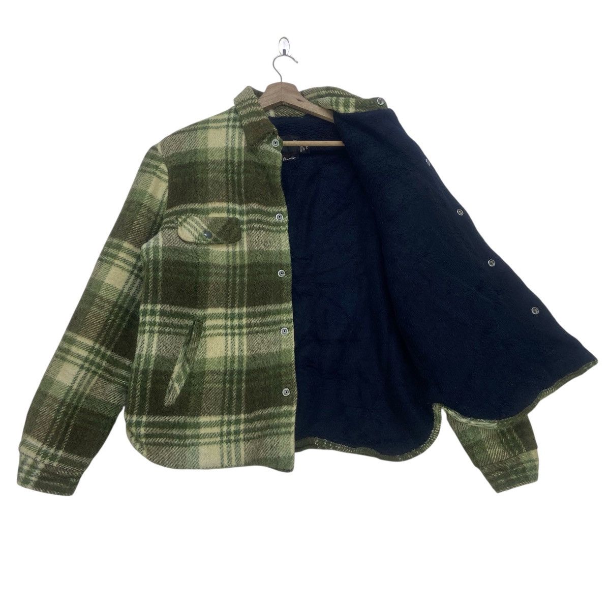 Towncraft Vintage 70s Towncraft Penneys Sherpa Mohair Plaid Jacket Size US M / EU 48-50 / 2 - 2 Thumbnail