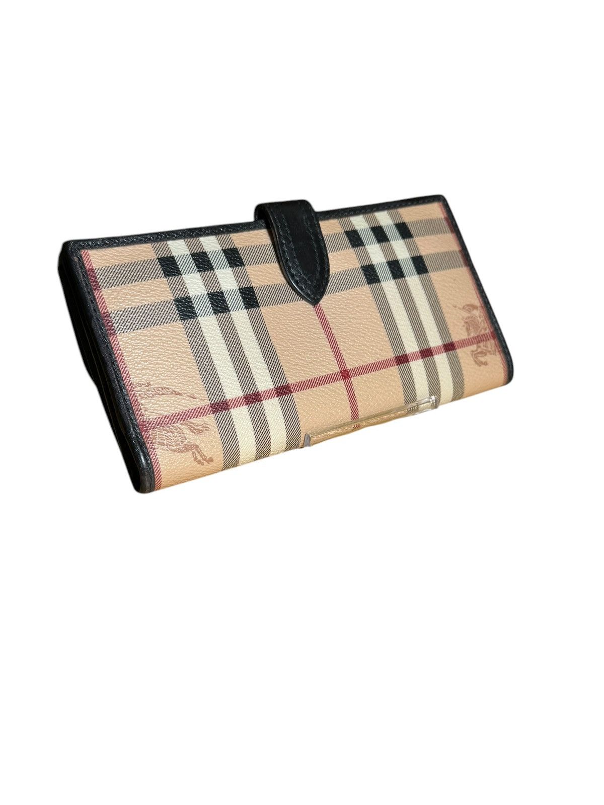 Burberry BURBERRY Haymarket Check Coated Canvas Long Continental Size ONE SIZE - 1 Thumbnail