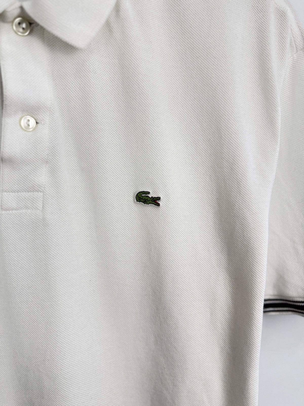 Lacoste 🇫🇷 Lacoste Polo T-Shirt Slim Fit Made In France Retro Rare Size US XXL / EU 58 / 5 - 5 Thumbnail