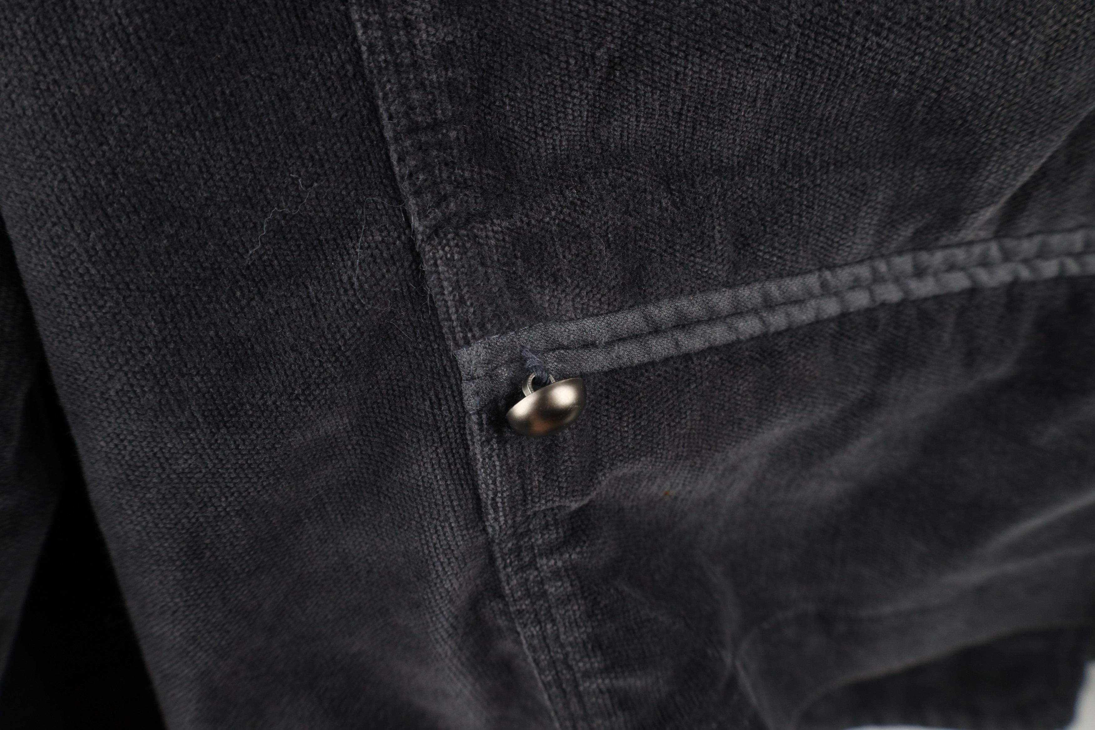 Vintage Vintage 90s Streetwear Corduroy Velour Military Jacket Gray Size US S / EU 44-46 / 1 - 10 Thumbnail