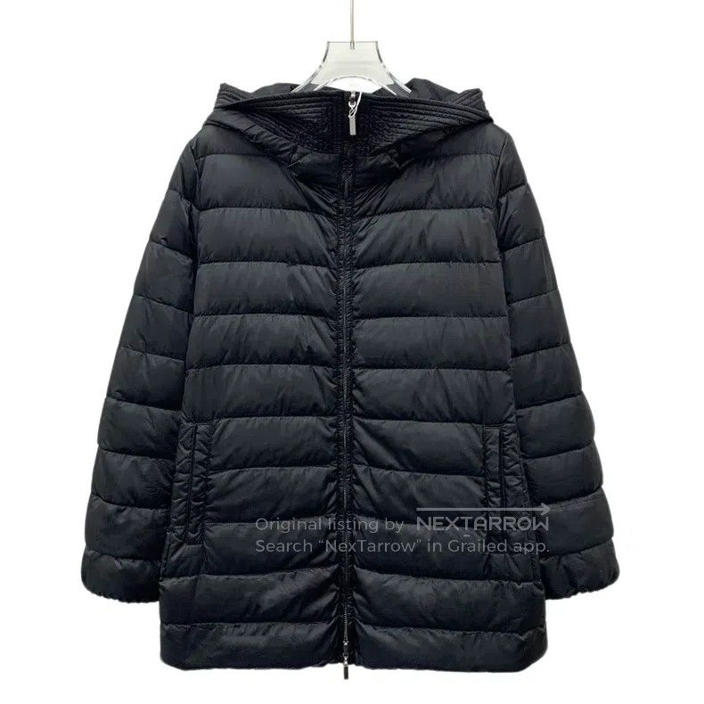 Max Mara Max Mara Black Hooded Zip Long Sleeve Double-faced Wear Pu Size L / US 10 / IT 46 - 1 Thumbnail