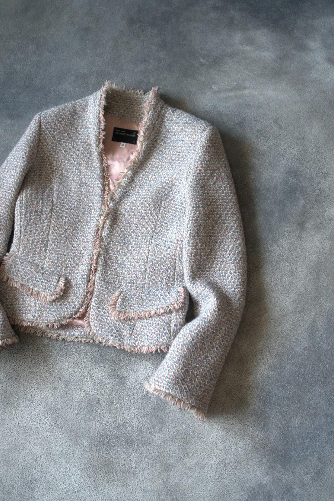 Alexander McQueen FW1993 Alexander McQueen Tweed Blazer Jacket Knit Size L / US 10 / IT 46 - 4 Thumbnail