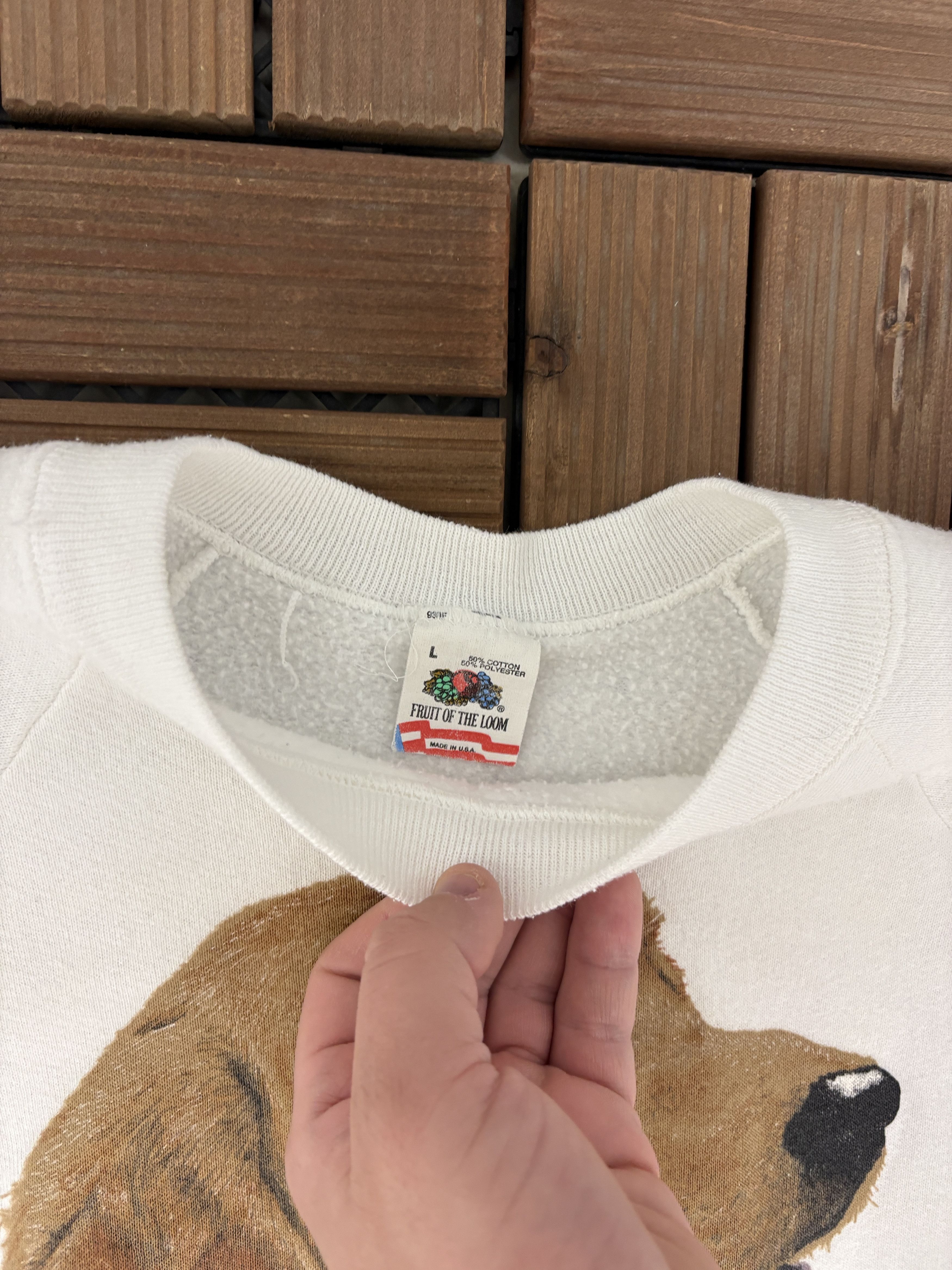 Vintage Fido's Famous Funwear Farley Vintage White Crewneck Sweater Size US L / EU 52-54 / 3 - 6 Thumbnail