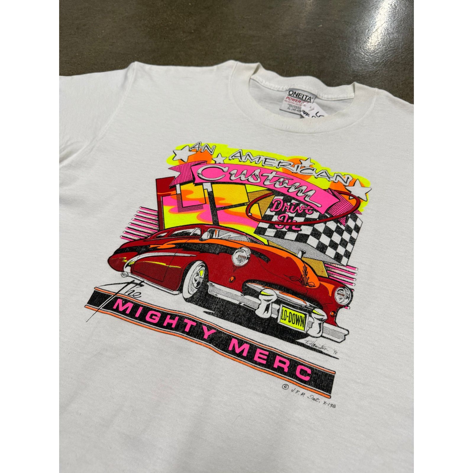 Vintage Vintage 1990 American Custom Car T-Shirt Size US XL / EU 56 / 4 - 2 Thumbnail