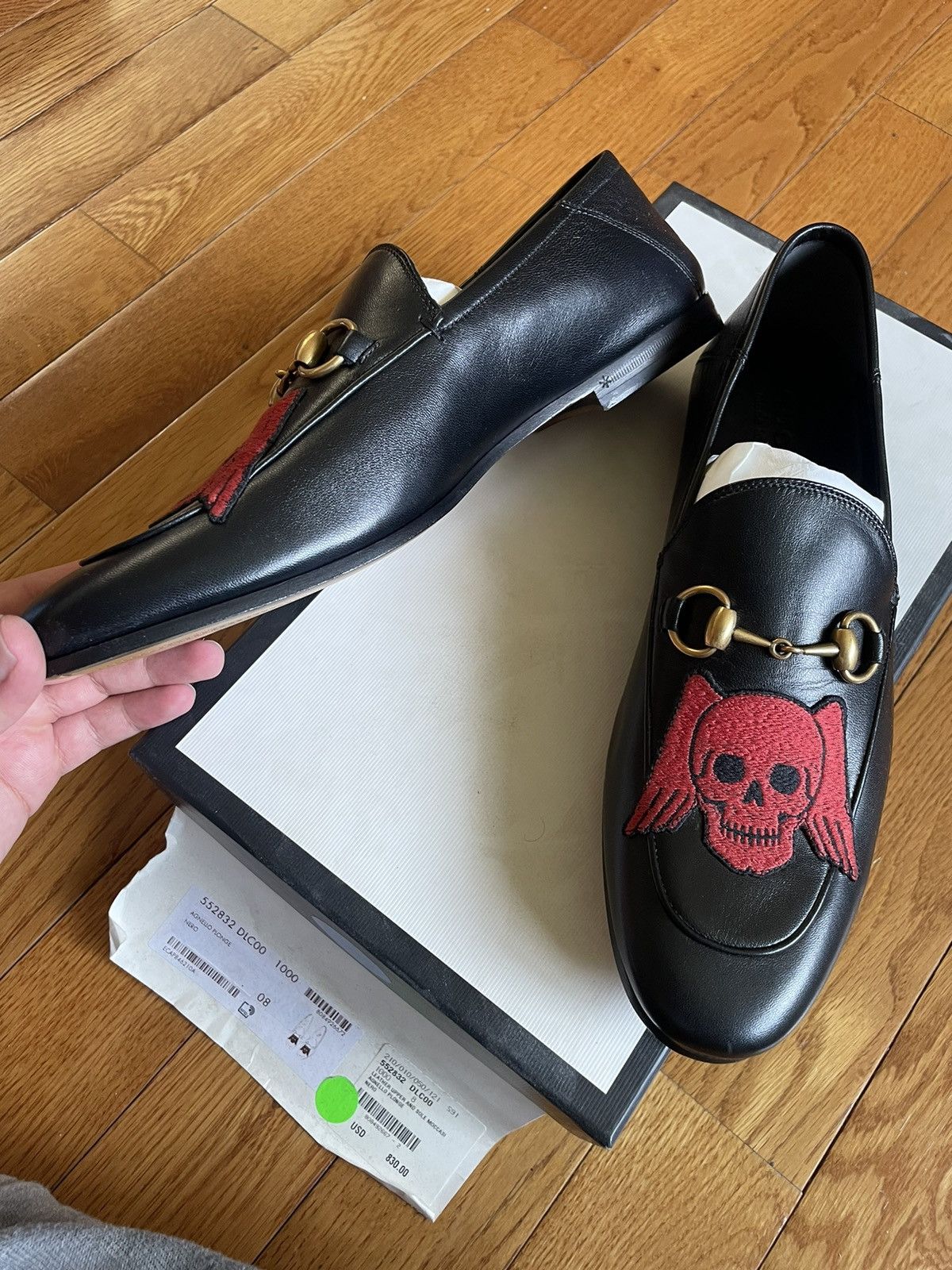 Gucci MENS GUCCI SKULL BRIXTON LOAFERS Size US 8.5 / EU 41-42 - 4 Thumbnail