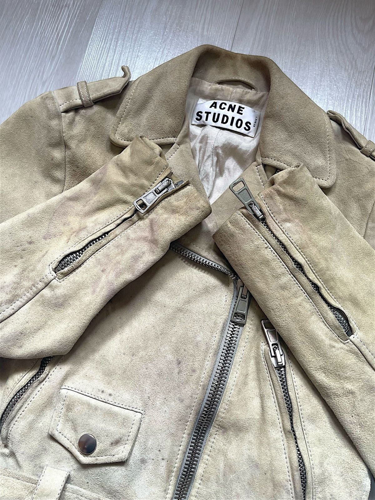 Acne Studios ACNE STUDIOS Suede Biker Jacket Size S / US 4 / IT 40 - 15 Thumbnail