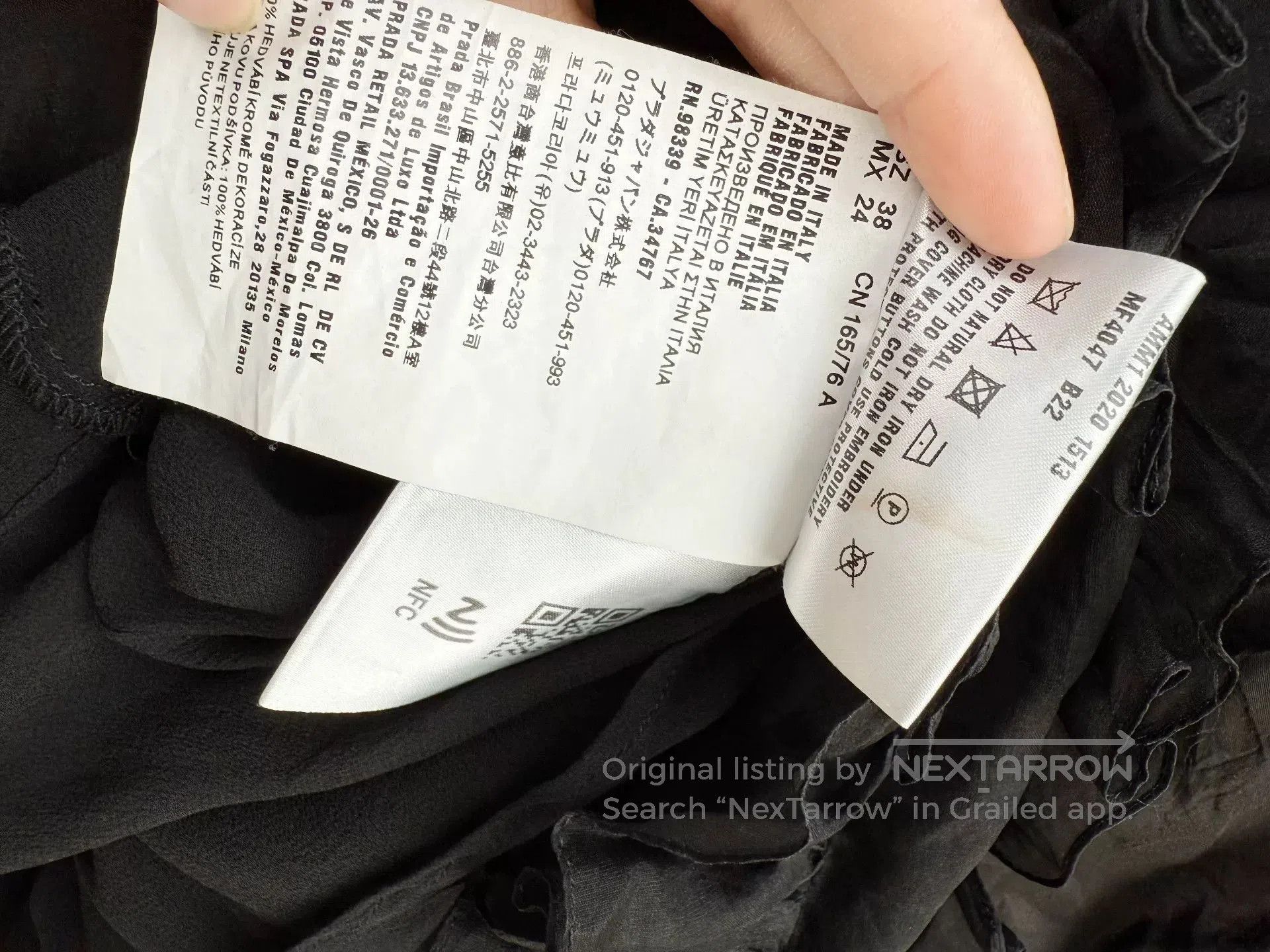 Miu Miu miumiu black silk rhinestone dress with tags. Size US M / EU 48-50 / 2 - 5 Thumbnail
