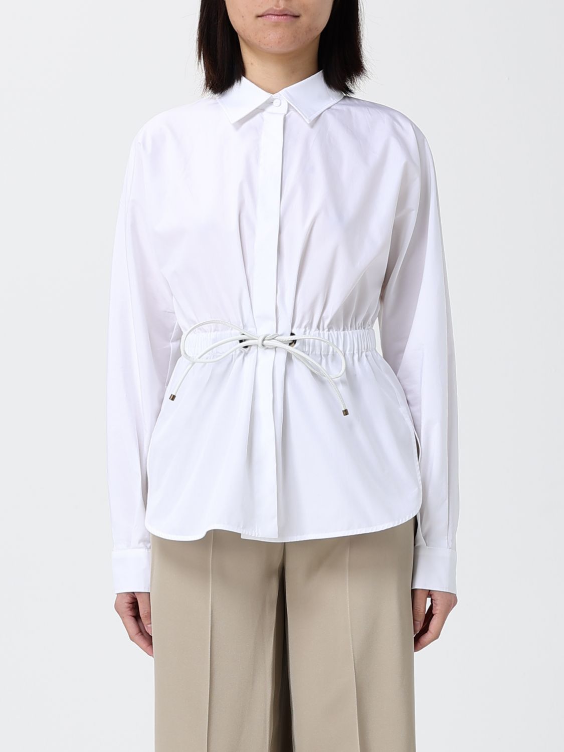 Max Mara Max Mara Shirt Woman White Size L / US 10 / IT 46 - 1 Thumbnail