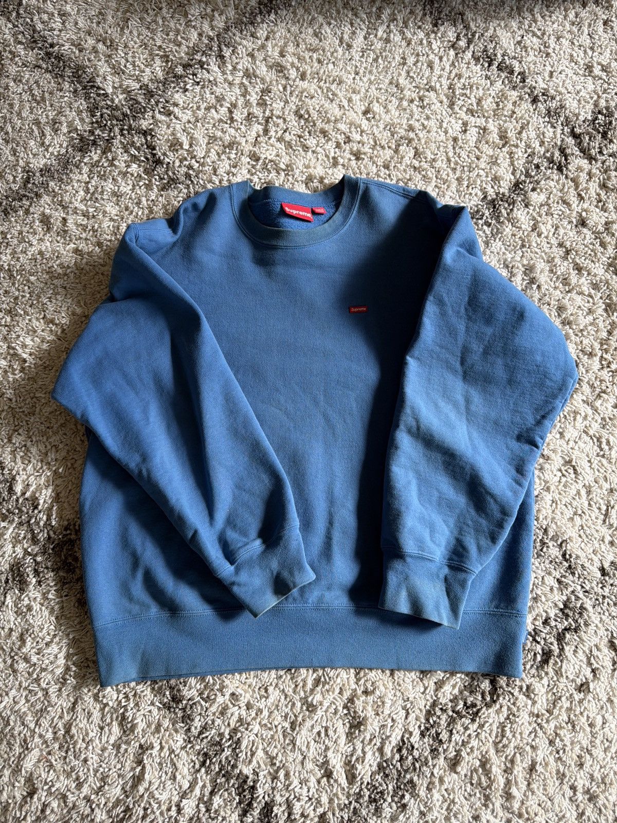Supreme Supreme small box logo blue sweater Size US L / EU 52-54 / 3 - 2 Thumbnail