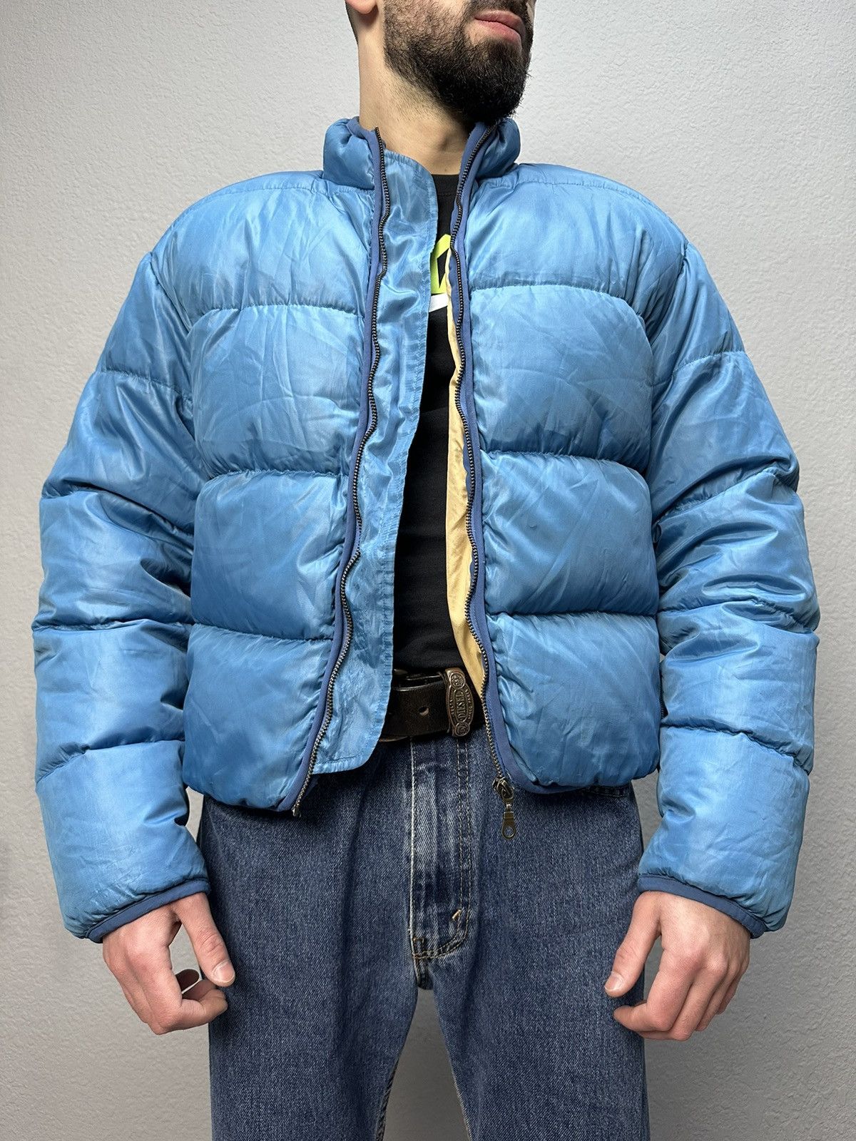 Diesel Vintage Diesel Bomber Puffer Jacket Cropped 90’s Blue Size US M / EU 48-50 / 2 - 5 Thumbnail