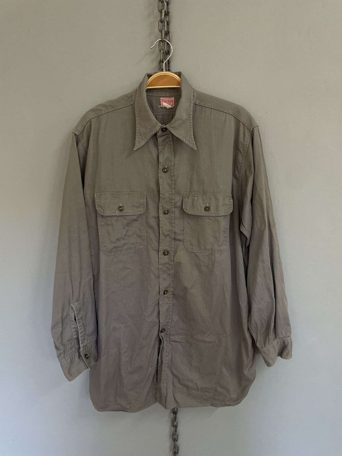 Sears Vintage 50s Hercules button up worker shirt Size US L / EU 52-54 / 3 - 1 Thumbnail