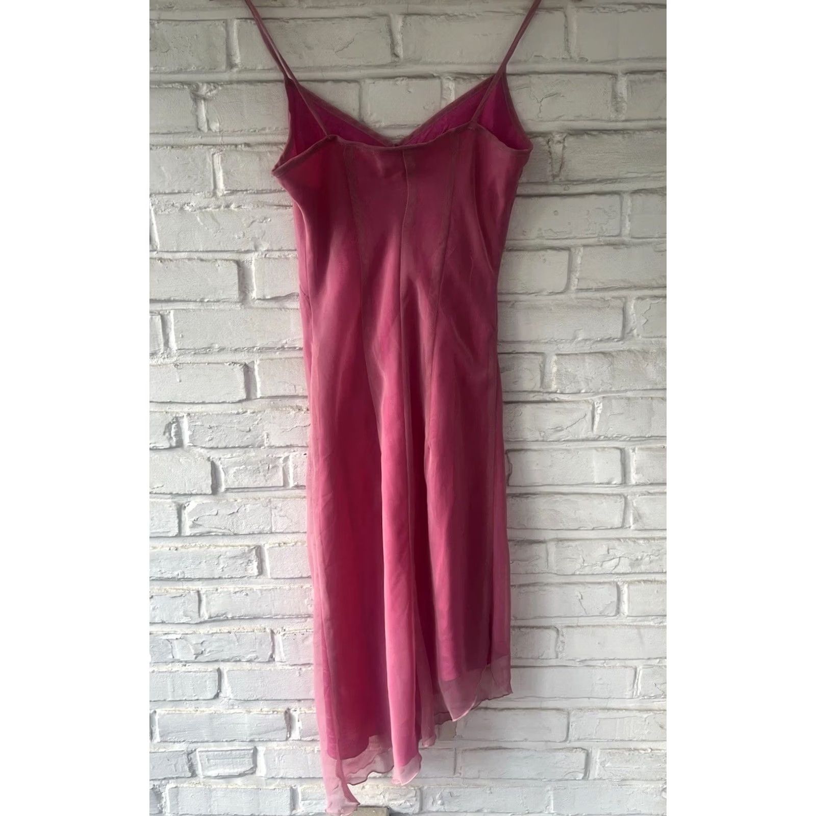Pinko VINTAGE Y2K Dress Pink Midi Sheath Rhinestone Party Cocktail Womens Petite 6P Size M / US 6-8 / IT 42-44 - 5 Thumbnail