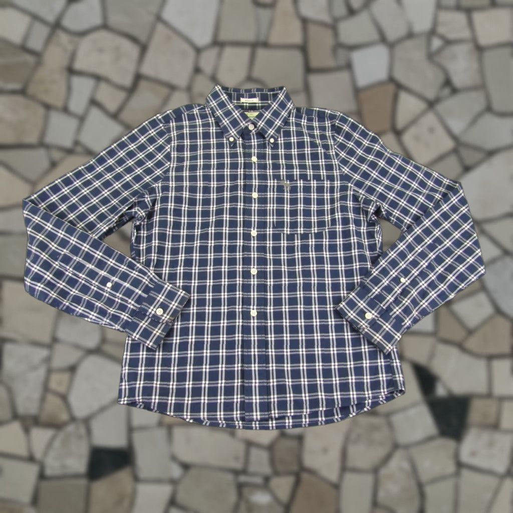 Abercrombie & Fitch VINTAGE Abercrombie & Fitch Men's Shirt Large Blue White Plaid Casual Preppy Button-Down Size US M / EU 48-50 / 2 - 1 Thumbnail