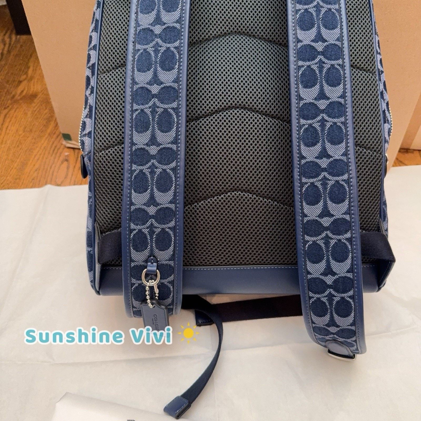 Coach NWT Coach Charter Backpack Denim CAJ71 refined calf leather Size ONE SIZE - 10 Thumbnail