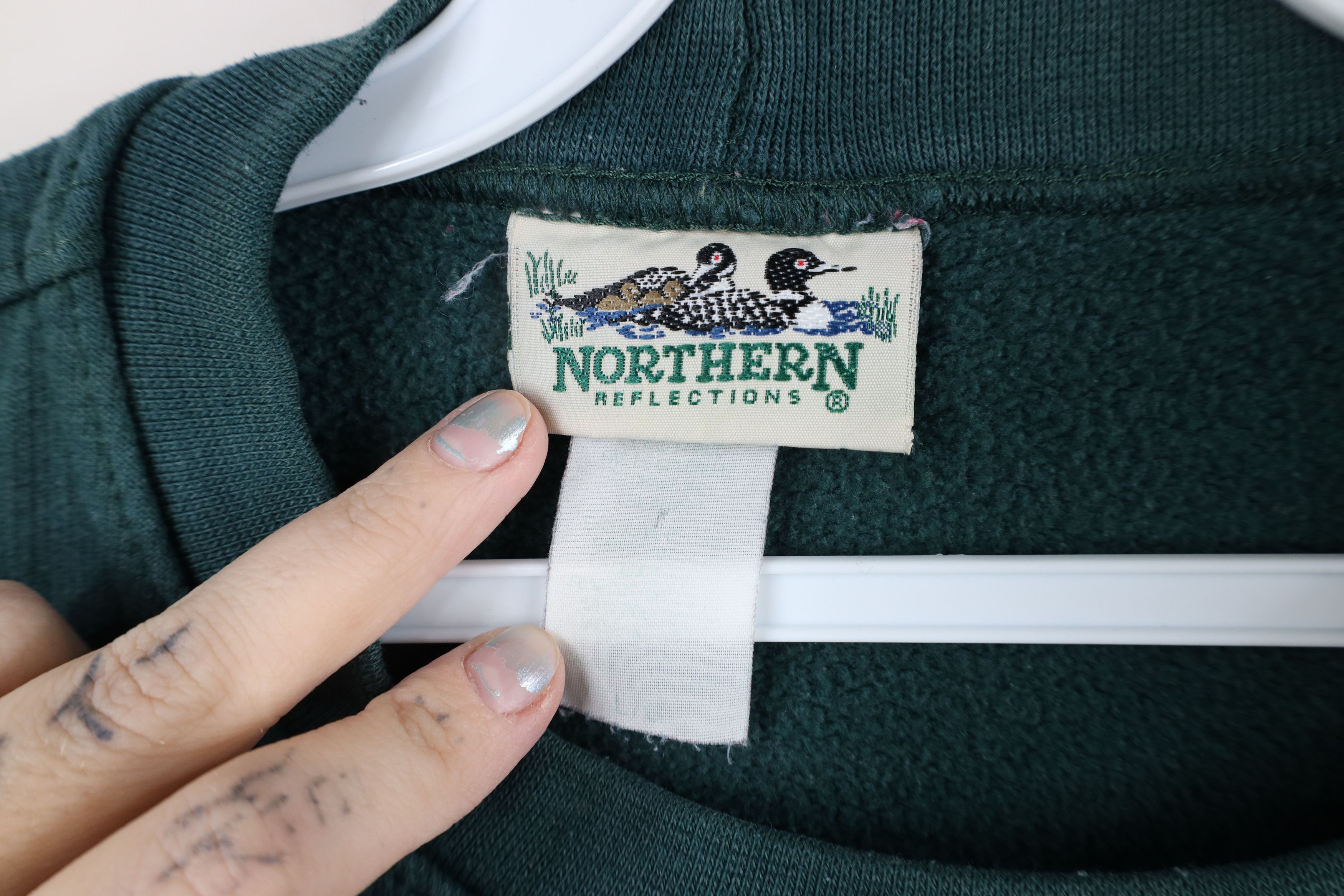 Vintage Vintage 90s Country Primitive Autumn Nature Lake Sweatshirt Size L / US 10 / IT 46 - 8 Thumbnail
