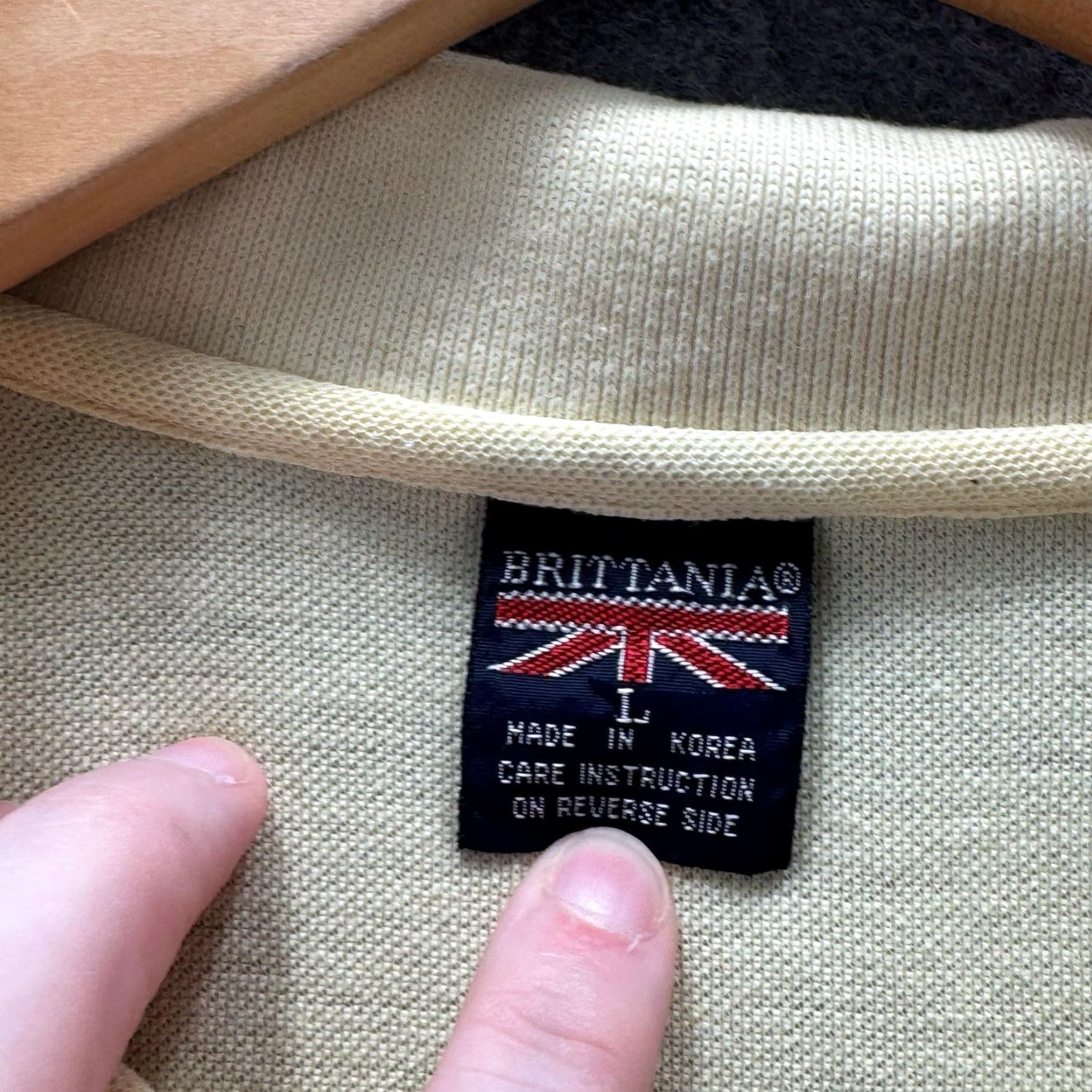 Vintage Vintage Brittania Mens L Yellow Collared Polo Logo Knit Short Sleeve T-Shirt Summer Casual Shirt Size US L / EU 52-54 / 3 - 5 Thumbnail