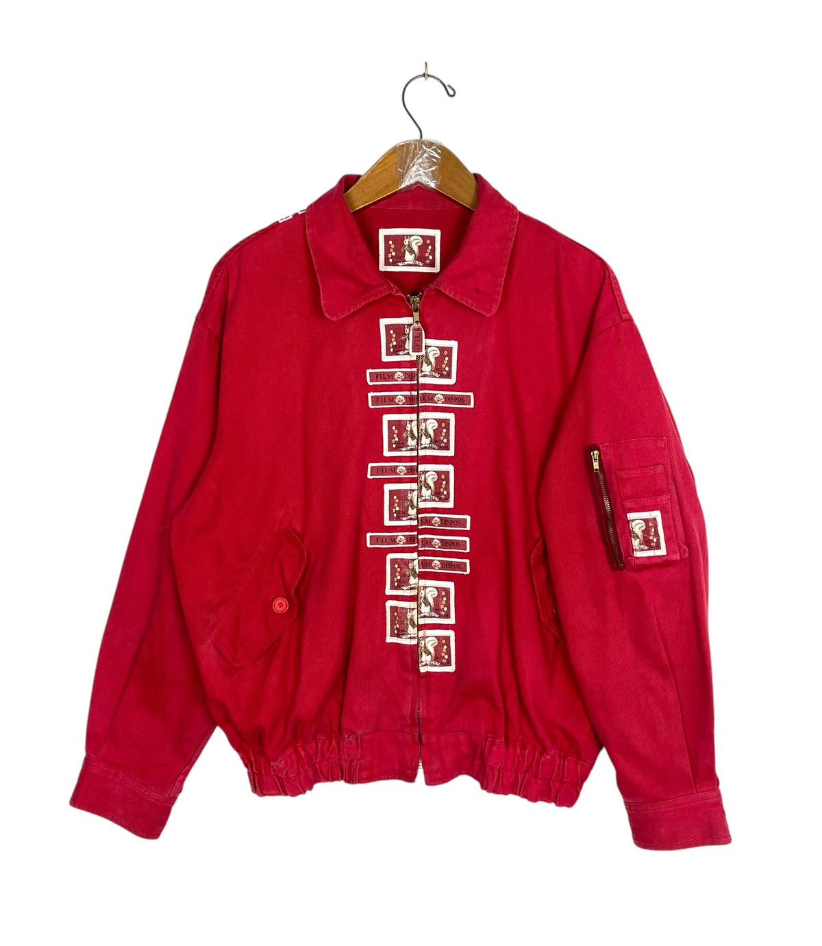 Japanese Brand Rare‼️ Vintage Film Dispos Patchwork Bomber Jacket Size US M / EU 48-50 / 2 - 4 Thumbnail