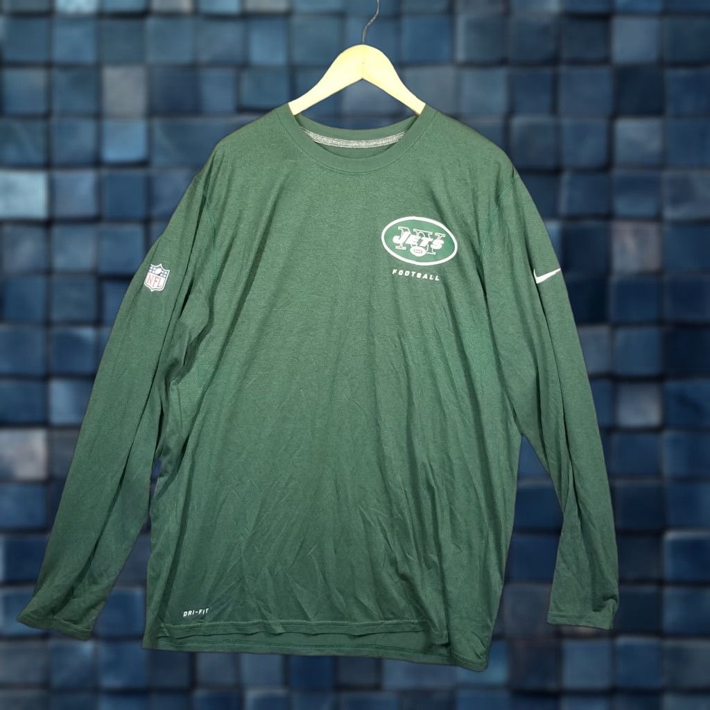 Nike Nike On Field NY Jets Long Sleeve T-Shirt Adult XL Green NWOT Mens Size US XL / EU 56 / 4 - 1 Thumbnail