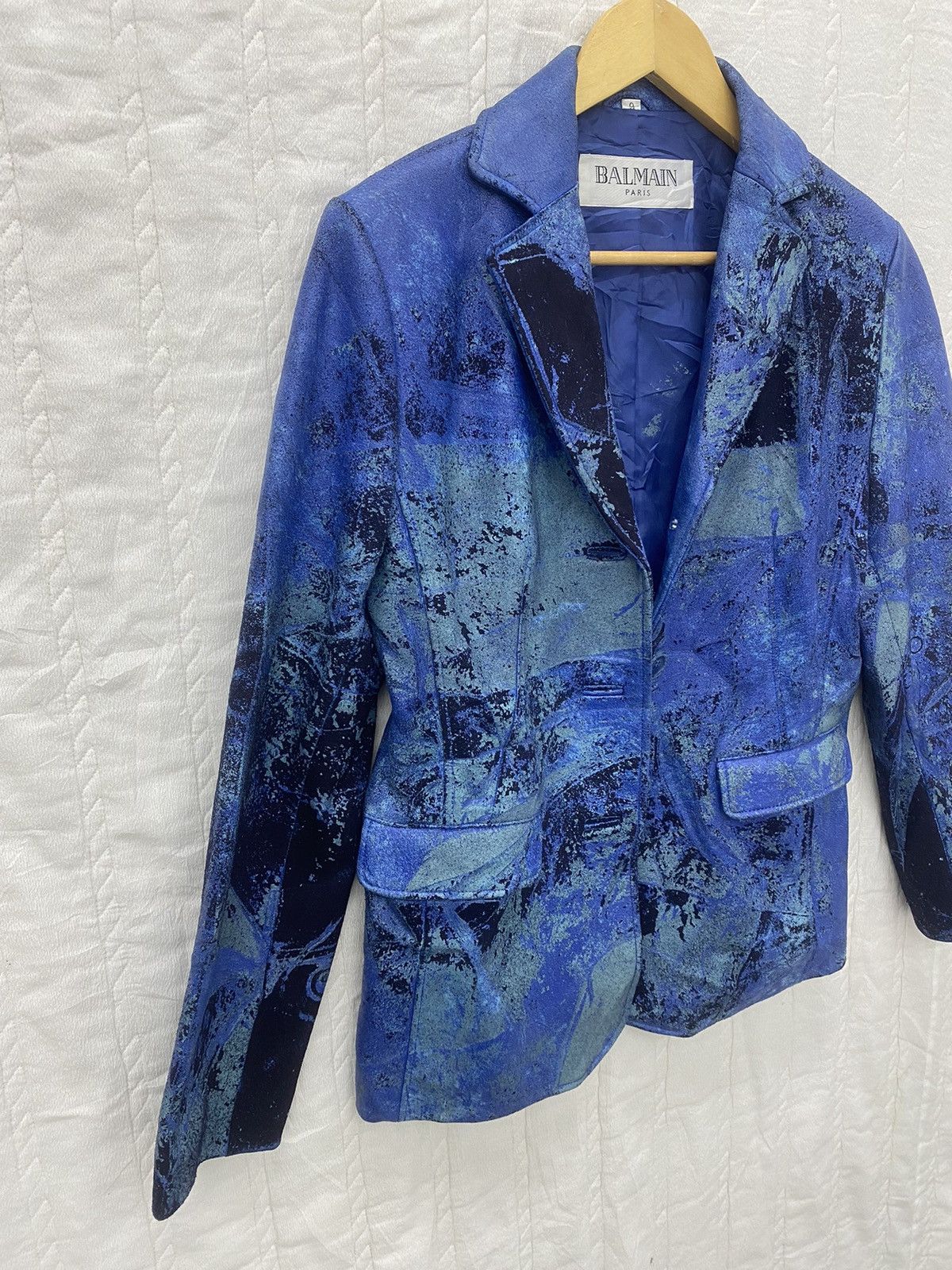 Balmain BALMAIN DISCOLORATION LEATHER JACKET Size S / US 4 / IT 40 - 2 Thumbnail