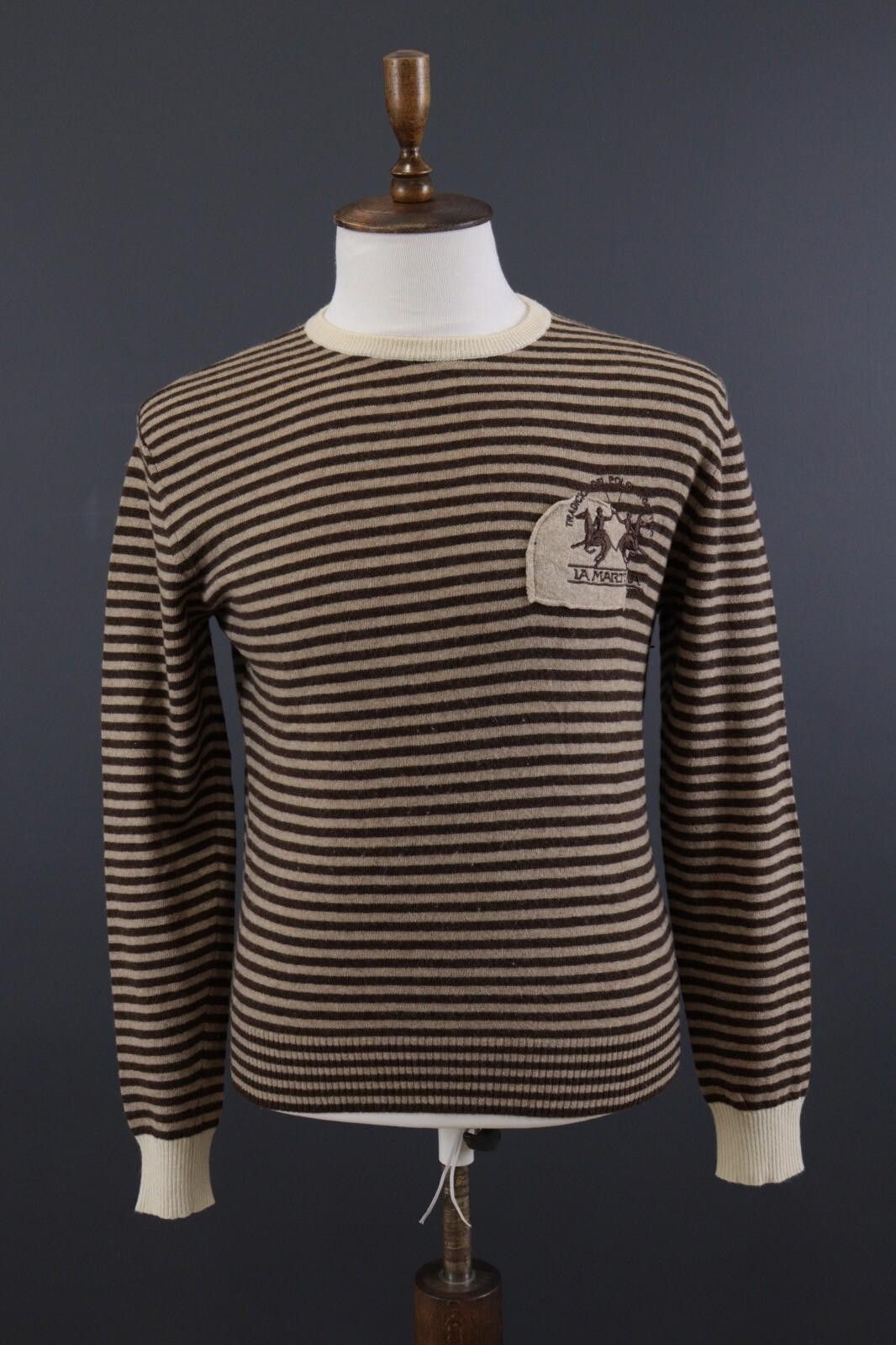La Martina La Martina Brown Stripe Wool Brown Men's Sweater Size M Size US M / EU 48-50 / 2 - 1 Thumbnail