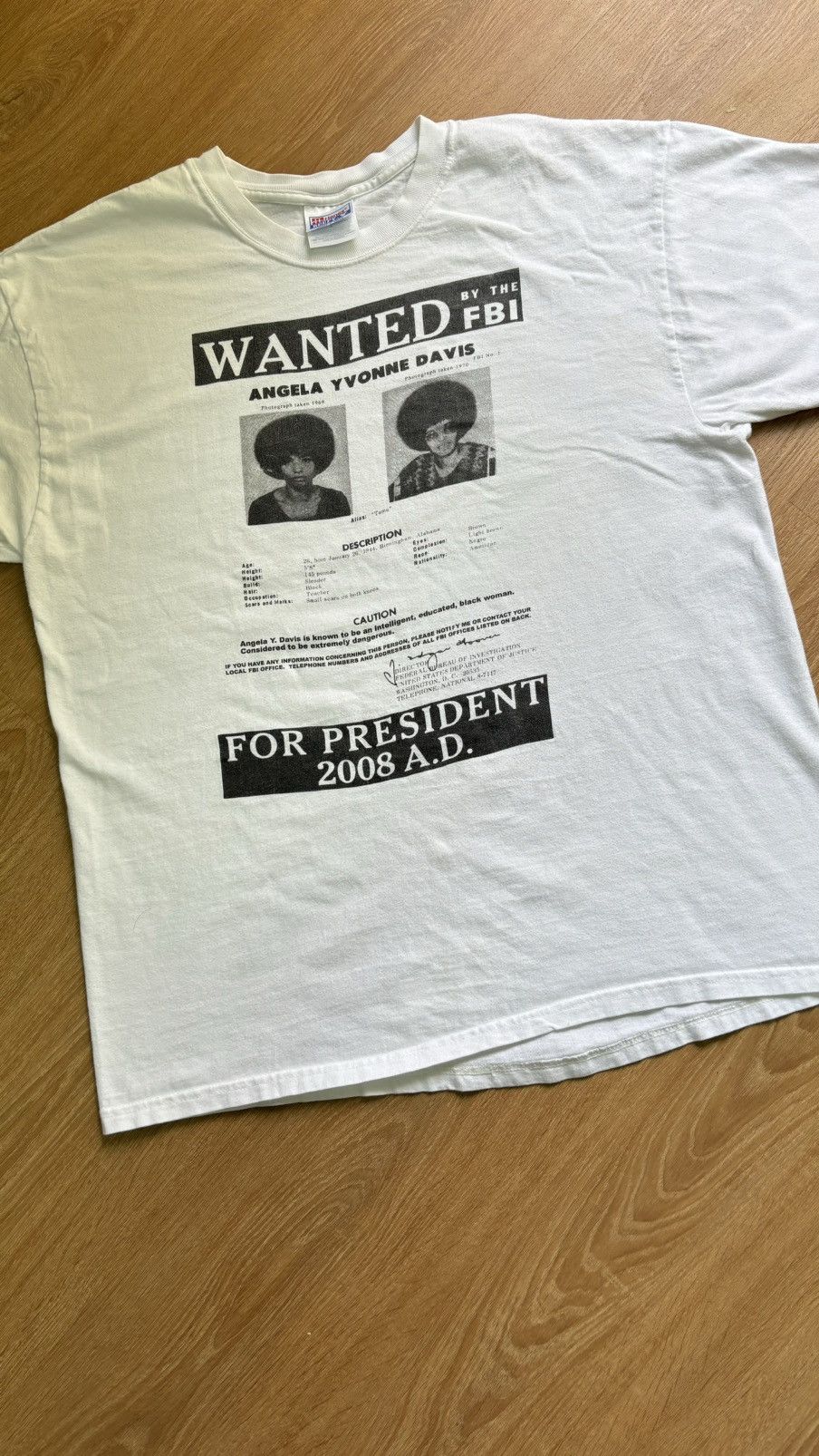 Rage Against The Machine × Vintage VERY RARE! Vintage Mugshot Angela Davis RATM 90’s Size US L / EU 52-54 / 3 - 3 Thumbnail