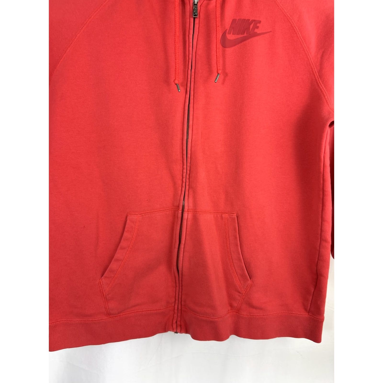 Nike Nike Mens XL Red Full Zip Hoodie Just Do It Spellout Hoodie Size US XL / EU 56 / 4 - 5 Thumbnail