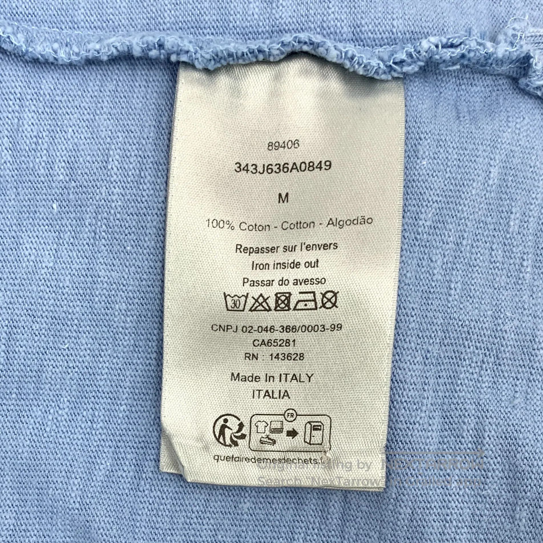 Dior Dior Dark blue distressed design cotton round neck short s Size US M / EU 48-50 / 2 - 8 Thumbnail