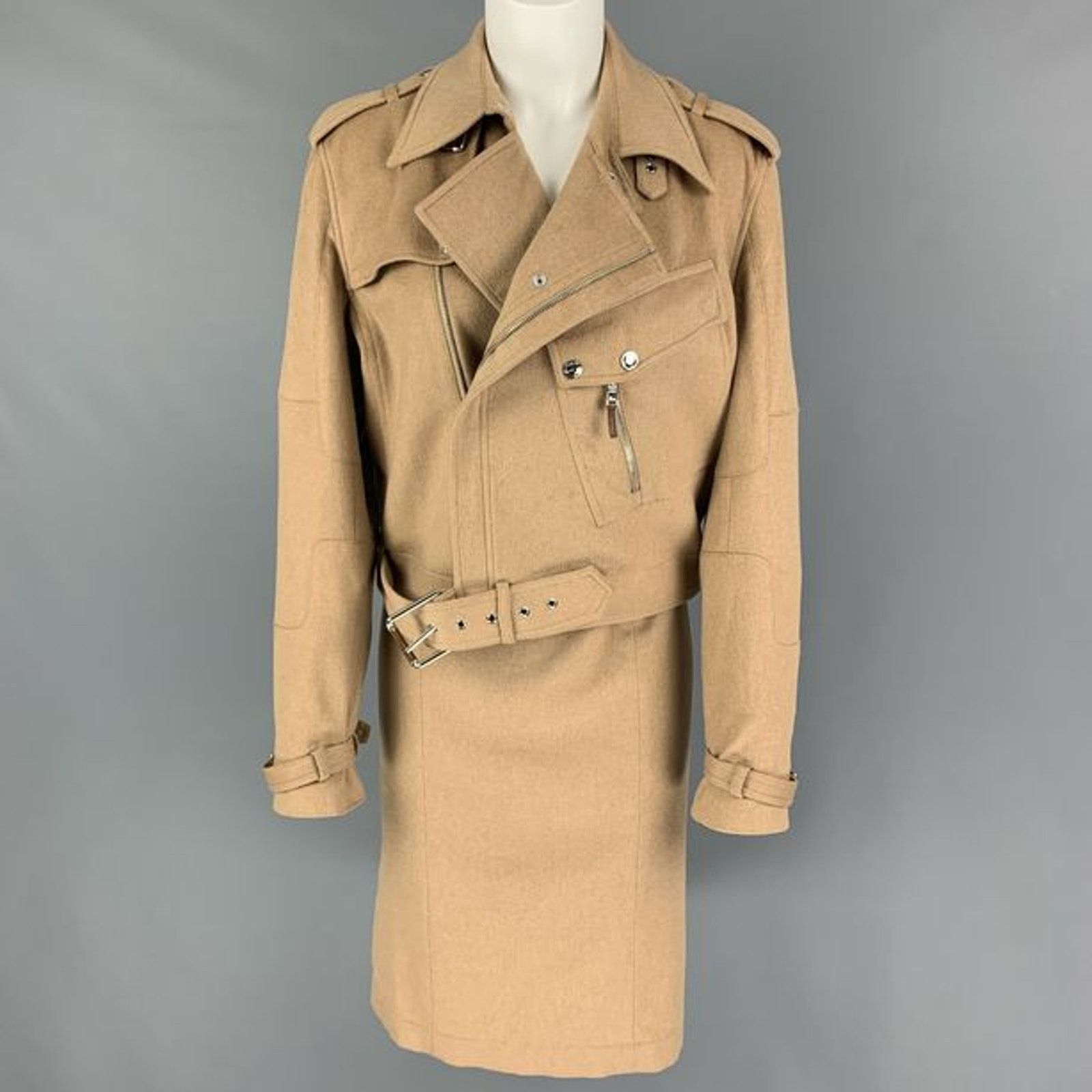Ralph Lauren 12 Camel Baby Camel Hair Biker Skirt Suit Size 34" / US 12 / IT 48 - 1 Thumbnail