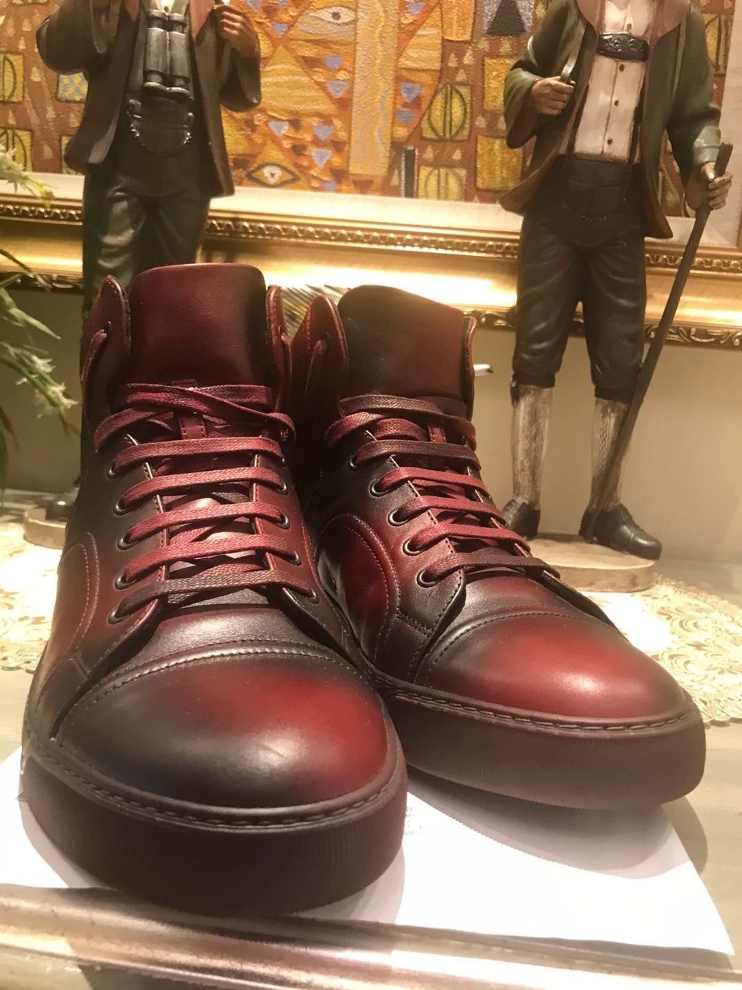 Lanvin Lanvin Red Gradient Mid-Top Sneakers Size US 8 / EU 41 - 2 Thumbnail