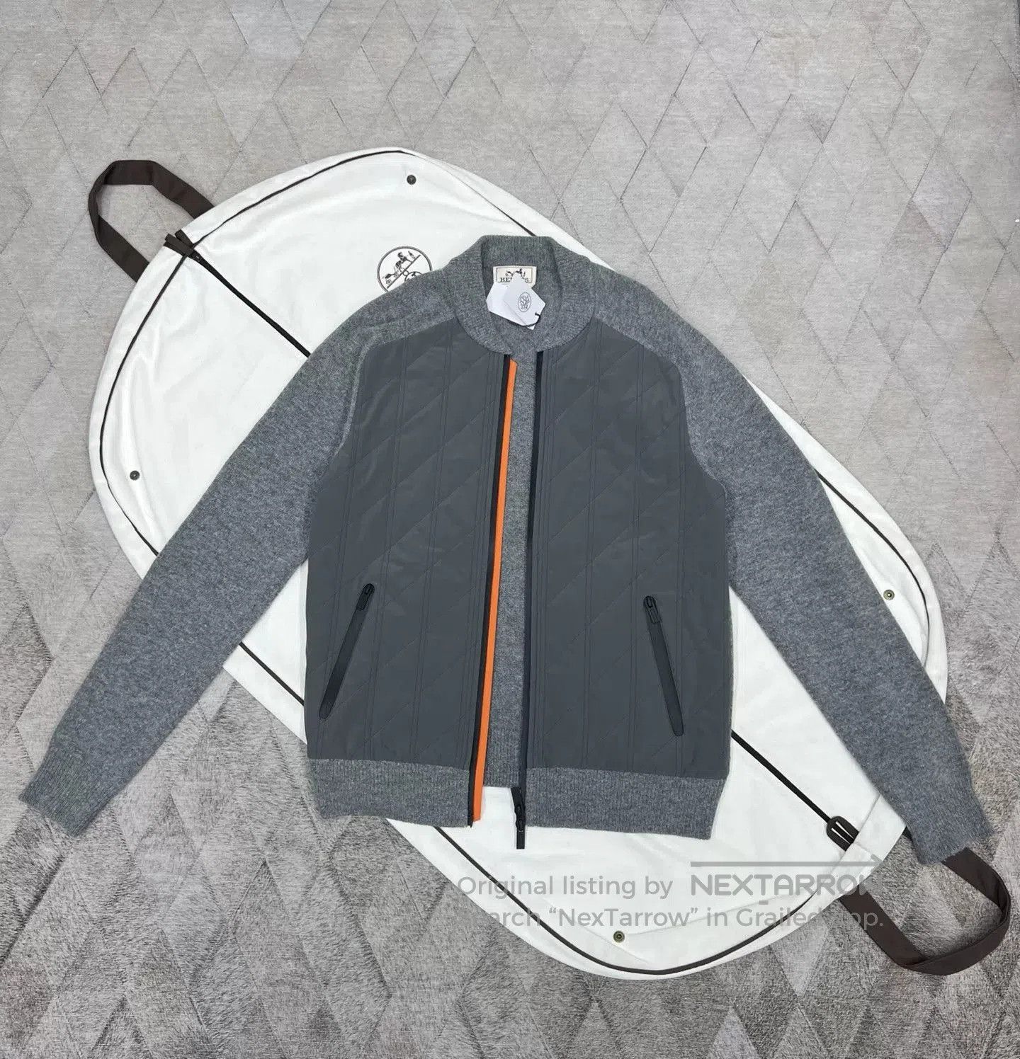 Hermes Hermes Cashmere Paneled Baseball Jacket. Size US S / EU 44-46 / 1 - 4 Thumbnail