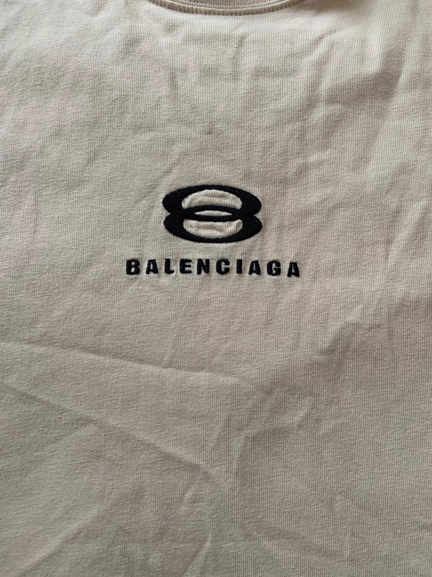 Balenciaga Balenciaga men's white logo print T-shirt 2 oversized Size US M / EU 48-50 / 2 - 3 Thumbnail