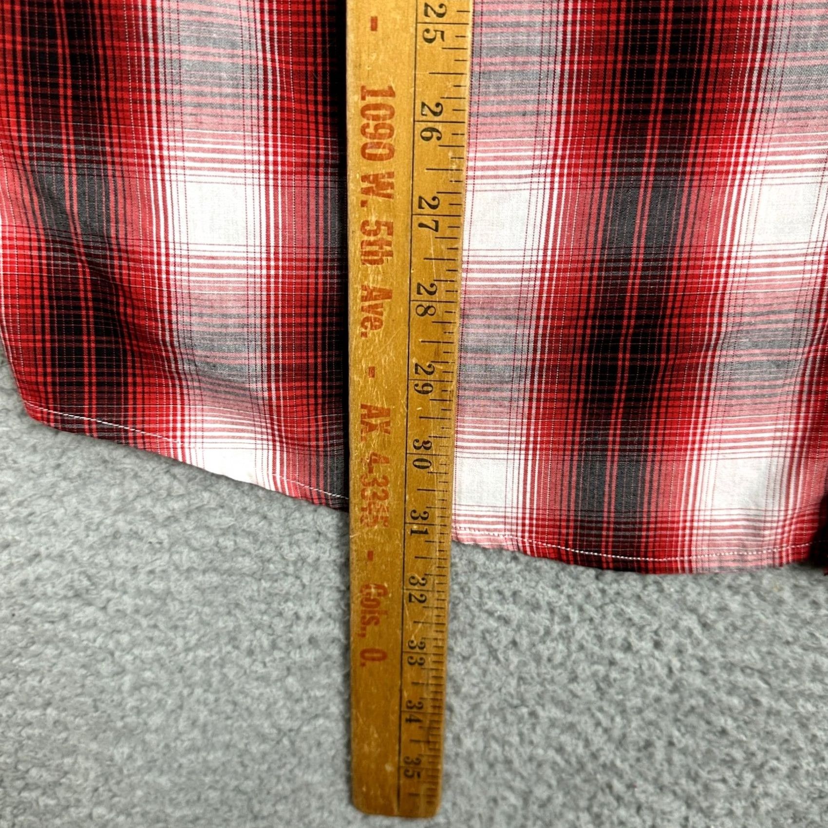 Vintage Dubinik Shirt Mens XL Red Black Button-Down Plaid Short Sleeve Pocket Casual EUC Size US XL / EU 56 / 4 - 7 Thumbnail