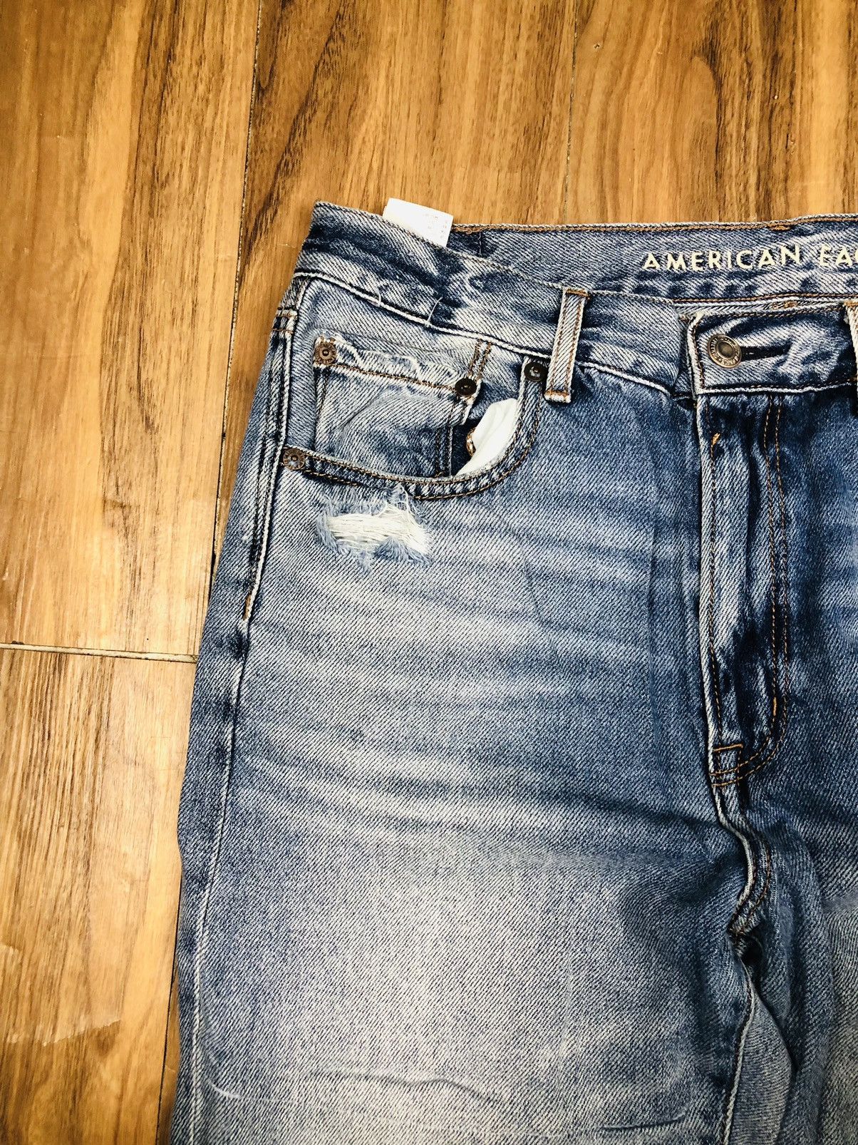 American Eagle Outfitters American Eagle Patch Design Jeans (35) Size US 30 / EU 46 - 5 Thumbnail