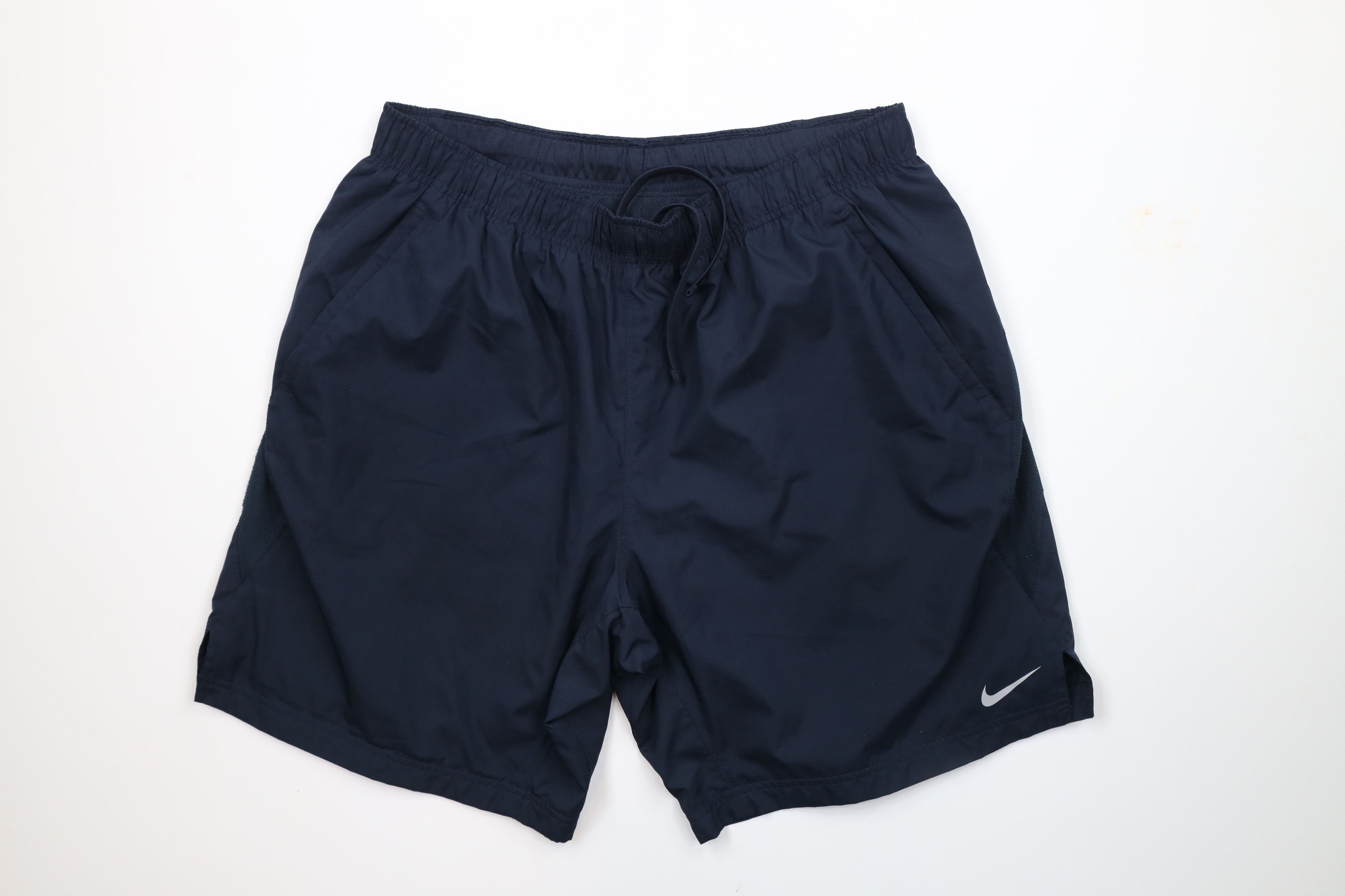 Nike × Vintage Vintage Nike Scott Mini Swoosh Lined Above Knee Shorts Blue Size US 38 / EU 54 - 1 Thumbnail