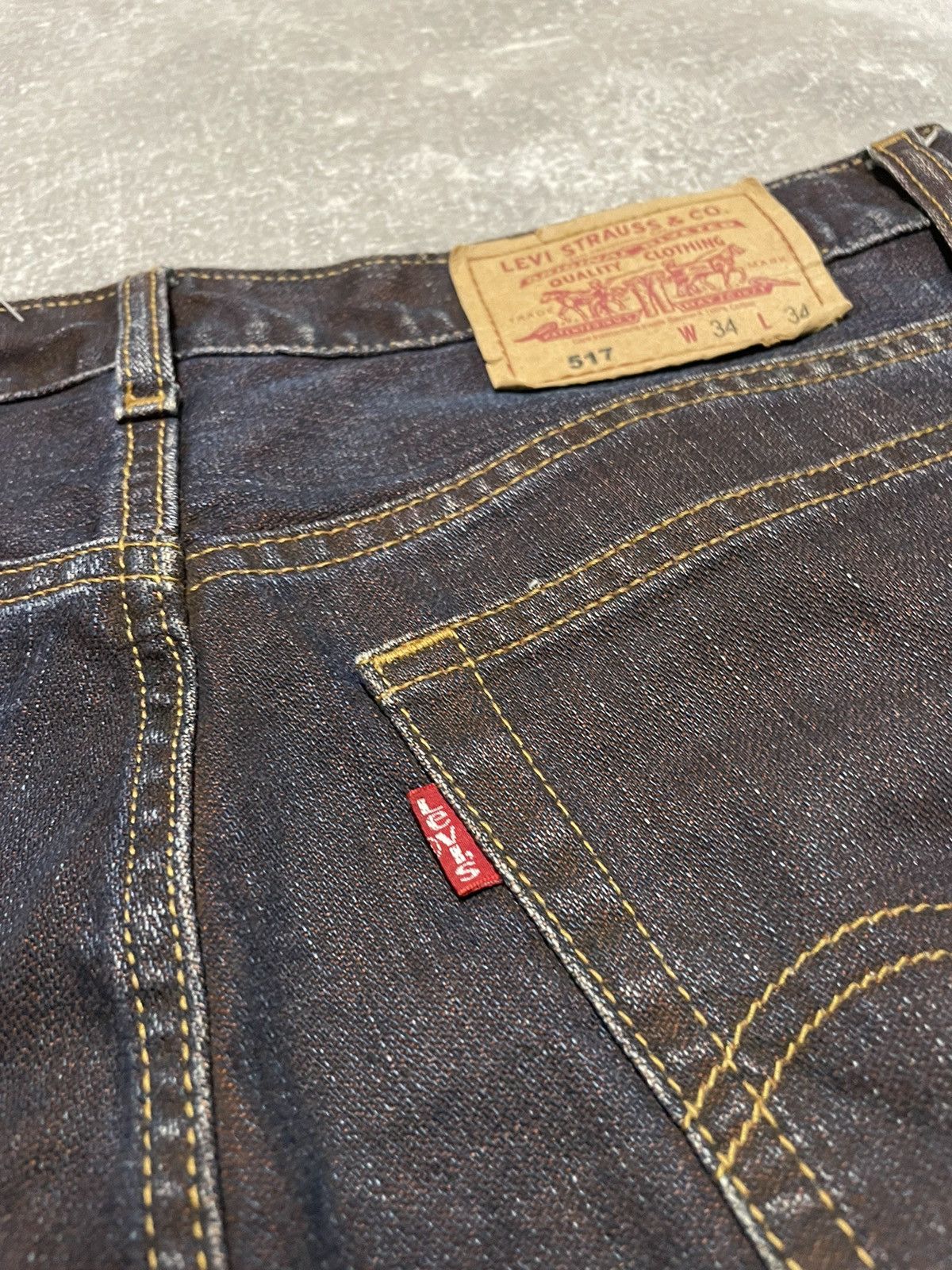 Levi's × Levi's Vintage Clothing × Vintage Vintage Levis 517 Washed Garment Dye Distressed Jeans Size US 34 / EU 50 - 10 Thumbnail