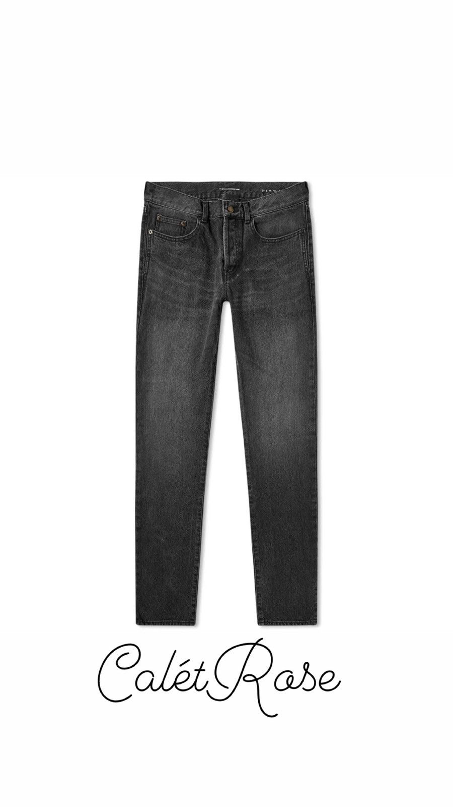 Saint Laurent Paris FW18 Saint Laurent dark grey black denim jeans distressed 32 Size US 32 / EU 48 - 1 Thumbnail