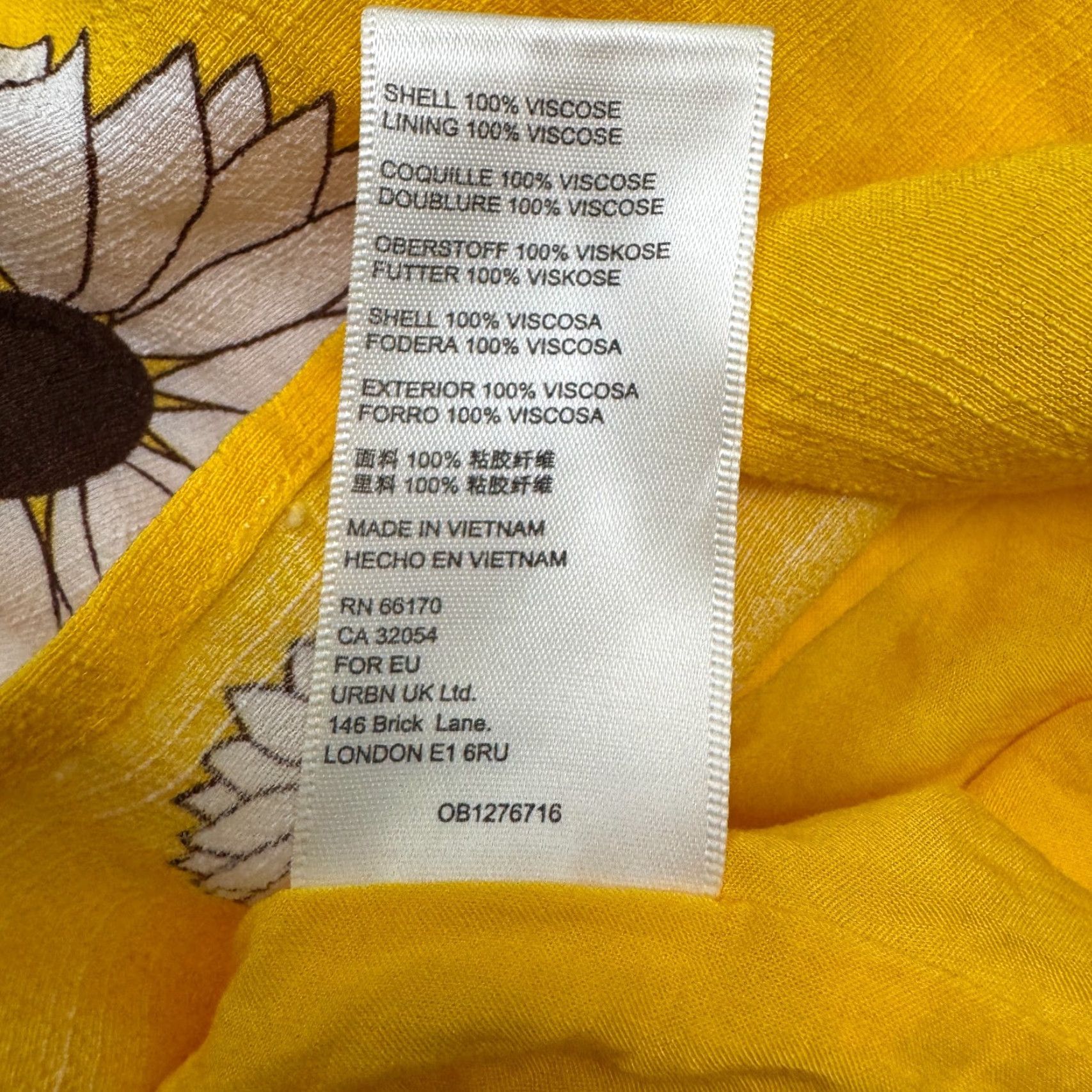Urban Outfitters Urban Outfitters Fit & Flare A-Line Mini Sun Dress Womens Medium Yellow Floral Size M / US 6-8 / IT 42-44 - 7 Thumbnail