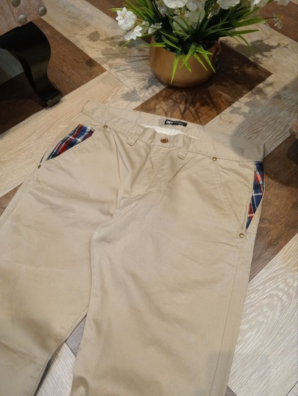 Japanese Brand CNCV CONCAVE ATTEMPT KHAKI COTTON PANTS Size US 35 - 3 Thumbnail