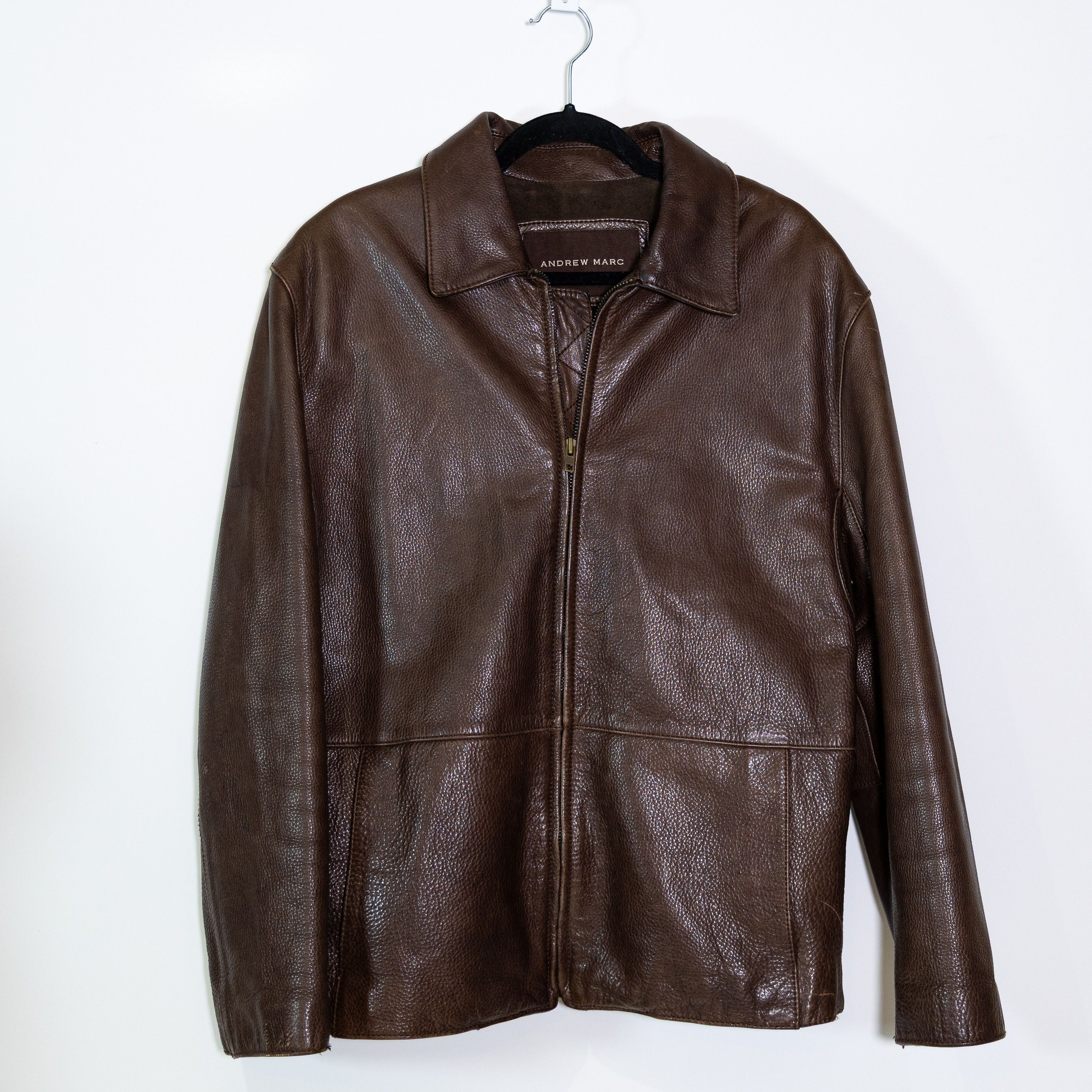 Andrew Marc Andrew Marc Men's Genuine Leather Collared Size US L / EU 52-54 / 3 - 1 Thumbnail