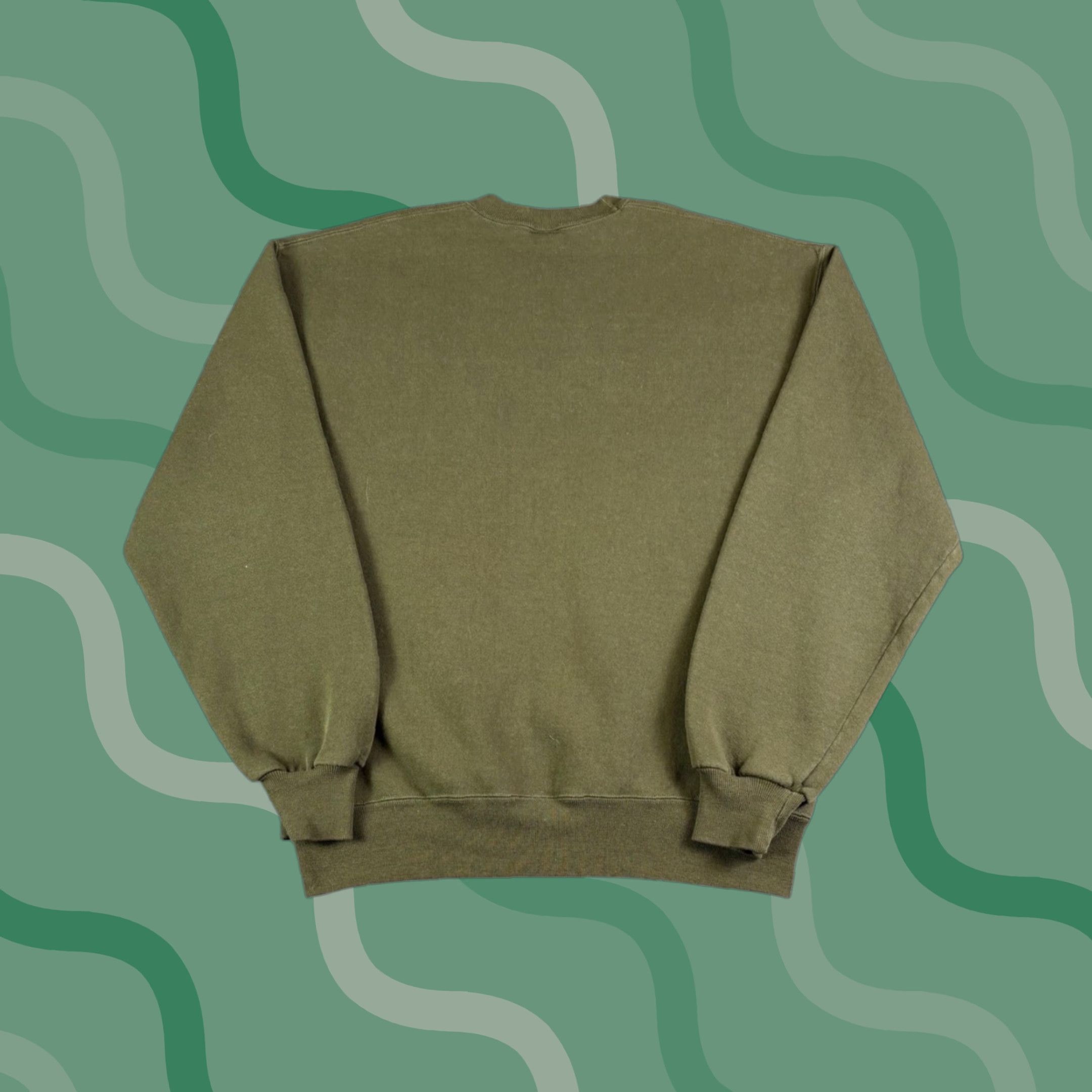 Russell Athletic VINTAGE Russell Athletic Sweatshirt Crewneck Olive Green Unisex Adults L Embroidered Logo Retro Size US L / EU 52-54 / 3 - 1 Thumbnail