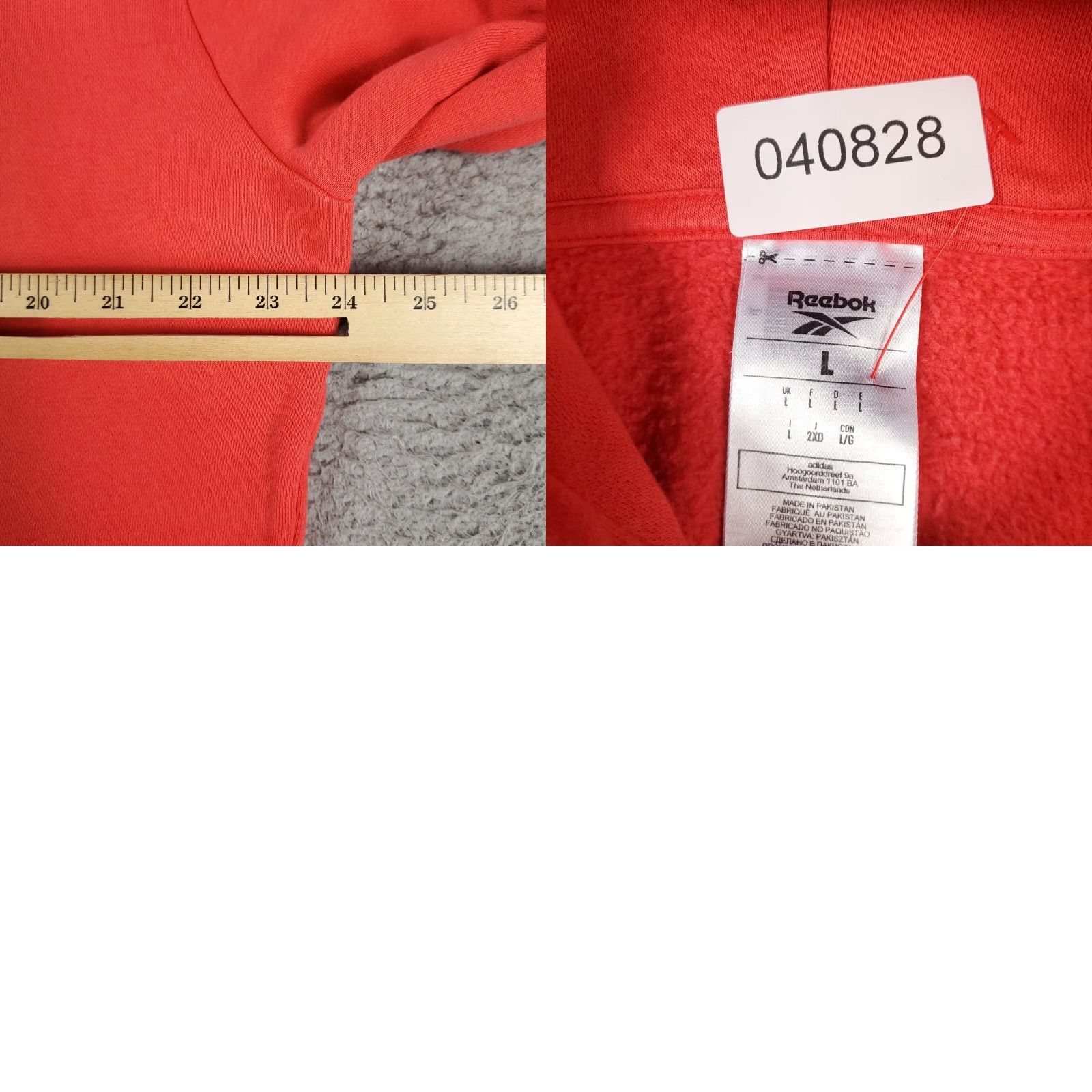 Reebok Reebok Men's Large Red Pullover Hoodie Sweatshirt Casual Fleece Logo All Seasons Size US L / EU 52-54 / 3 - 8 Thumbnail