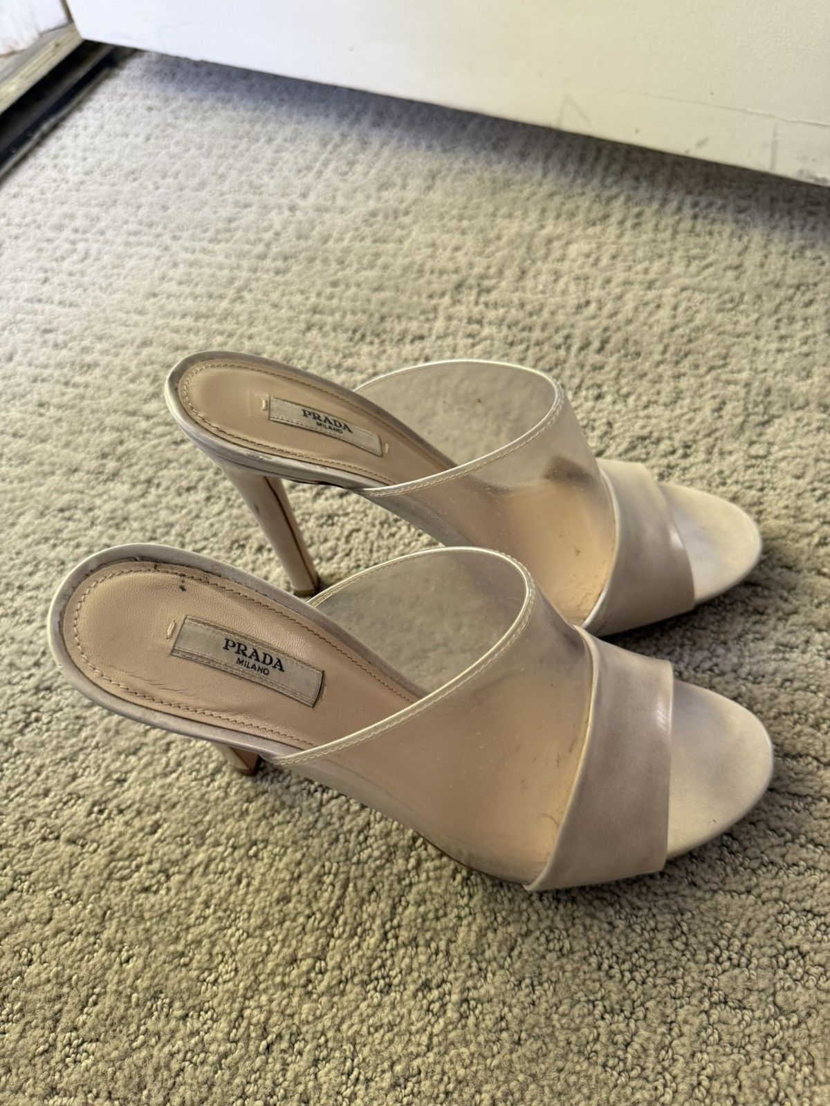 Prada Prada Transparent Nude Heels Size US 10 / IT 40 - 2 Thumbnail