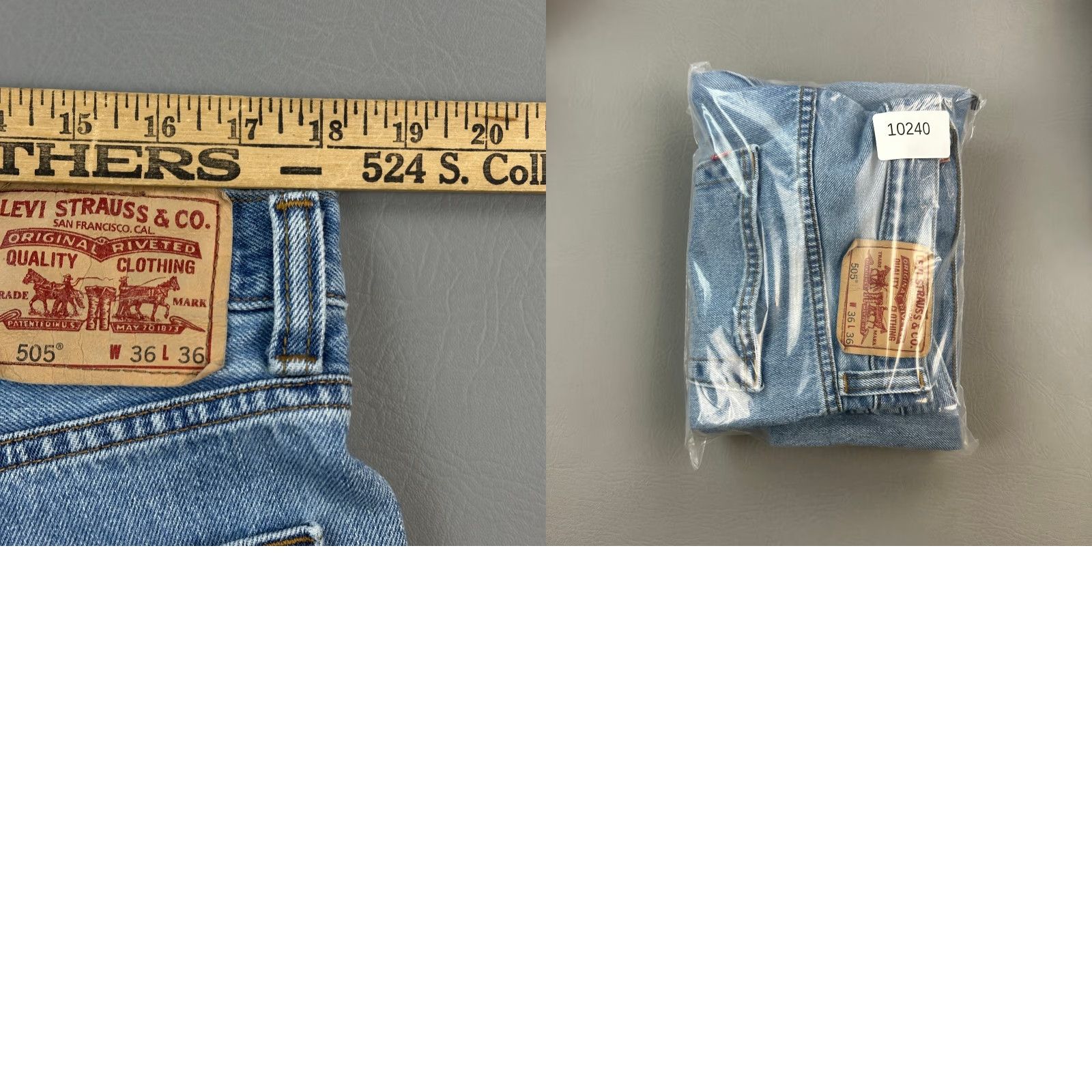 Levi's Vintage Levi's 505 Jeans Mens 36x33 Stone Wash Regular Straight Fit 90s Cowboy Retro USA Jeans Mens Size US 36 / EU 52 - 9 Thumbnail