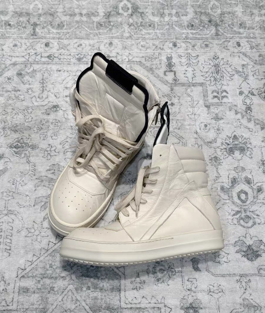 Rick Owens Rick Owens Geobasket milk white leather women's Size US 7 / IT 37 - 6 Thumbnail