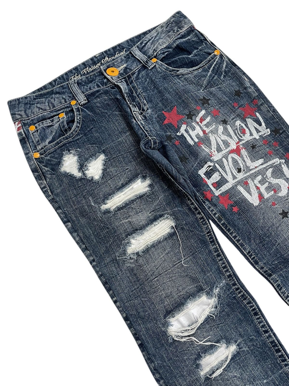 Isamu Katayama Backlash Distressed Patched The Vision Evolves Art Painting Size US 32 / EU 48 - 3 Thumbnail