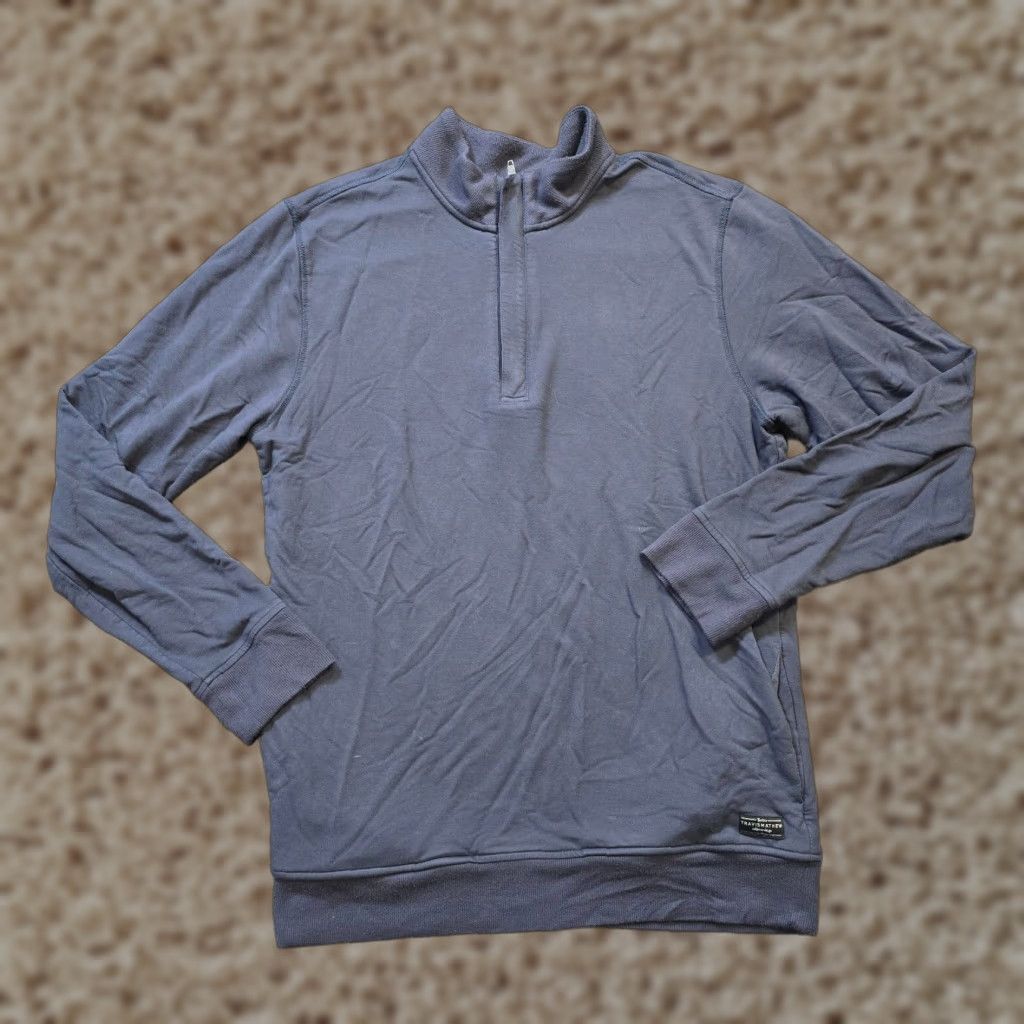 TravisMathew Travis Mathew Pullover Men Medium Blue 1/4 Zip Long Sleeve Golf Casual Shirt Knit Pullover Mens Size US M / EU 48-50 / 2 - 1 Thumbnail